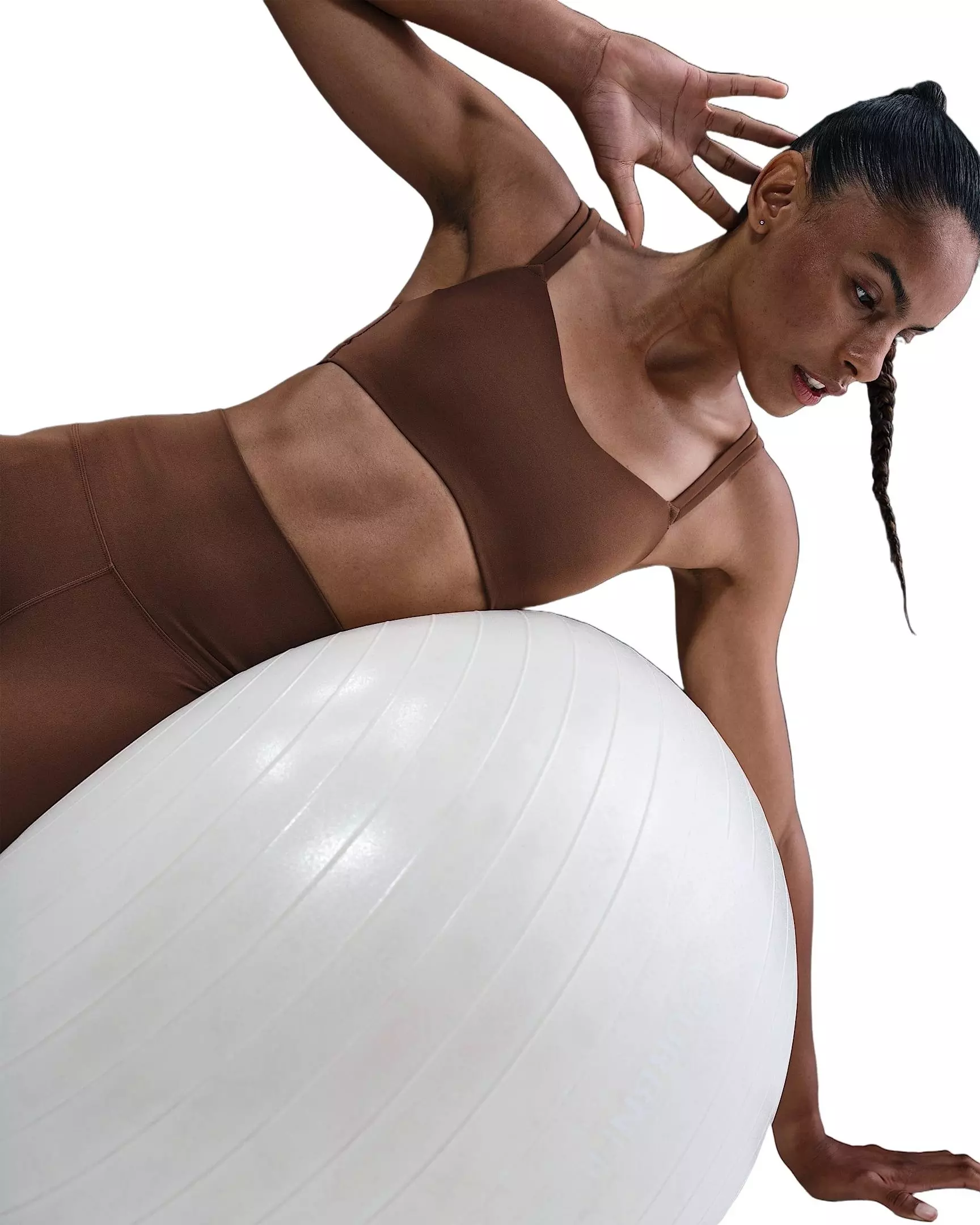 Nike Women's Zenvy Strappy Light-Support Padded Sports Bra -Brown - BROWN