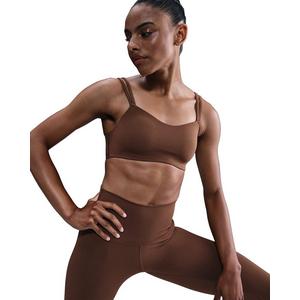 Nike Women's Zenvy Strappy Light-Support Padded Sports Bra -Brown