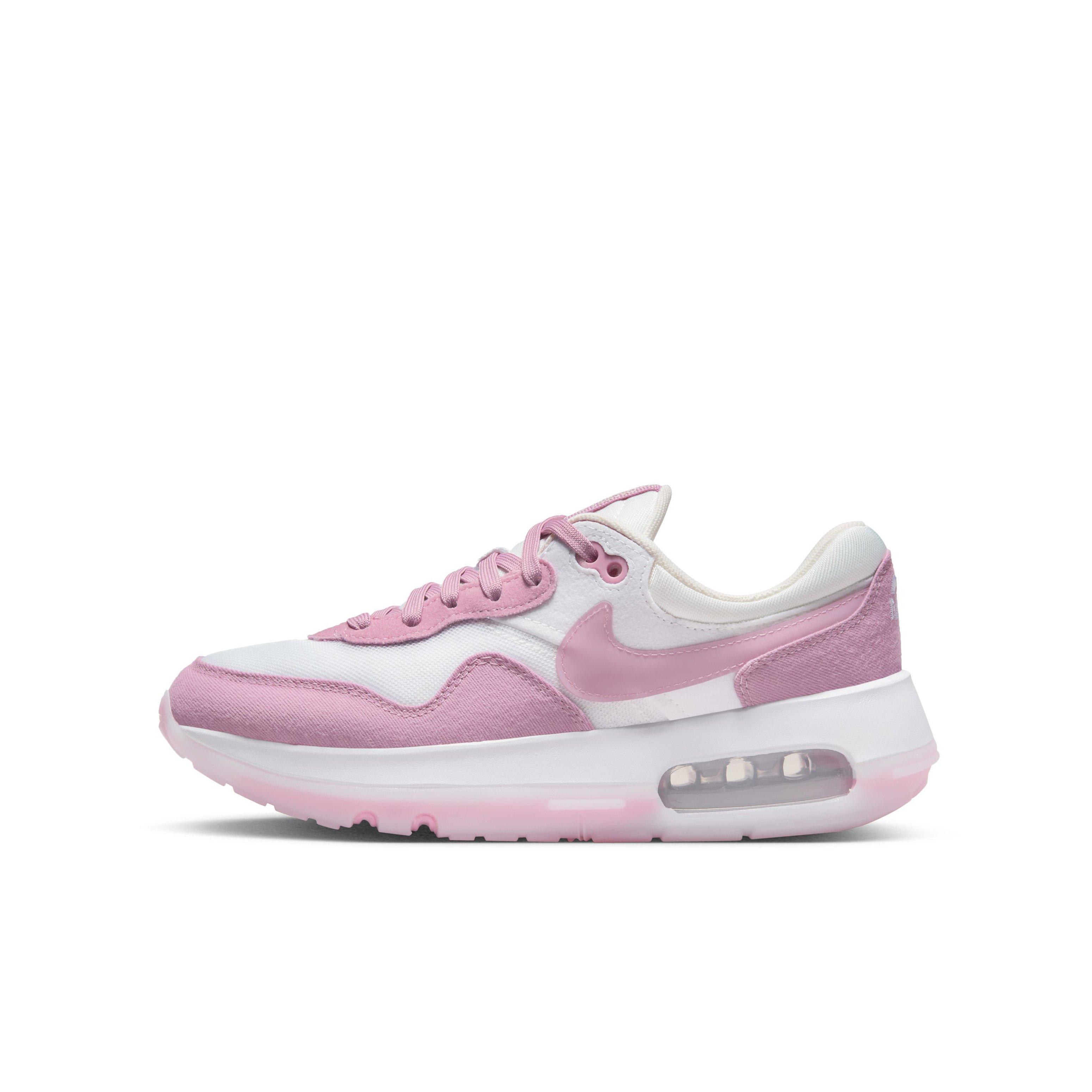 Nike Air Max Motif "Summit White/Elemental Pink/White" Grade School Girls' Shoe - WHITE/PINK/WHITE Thumbnail View 2
