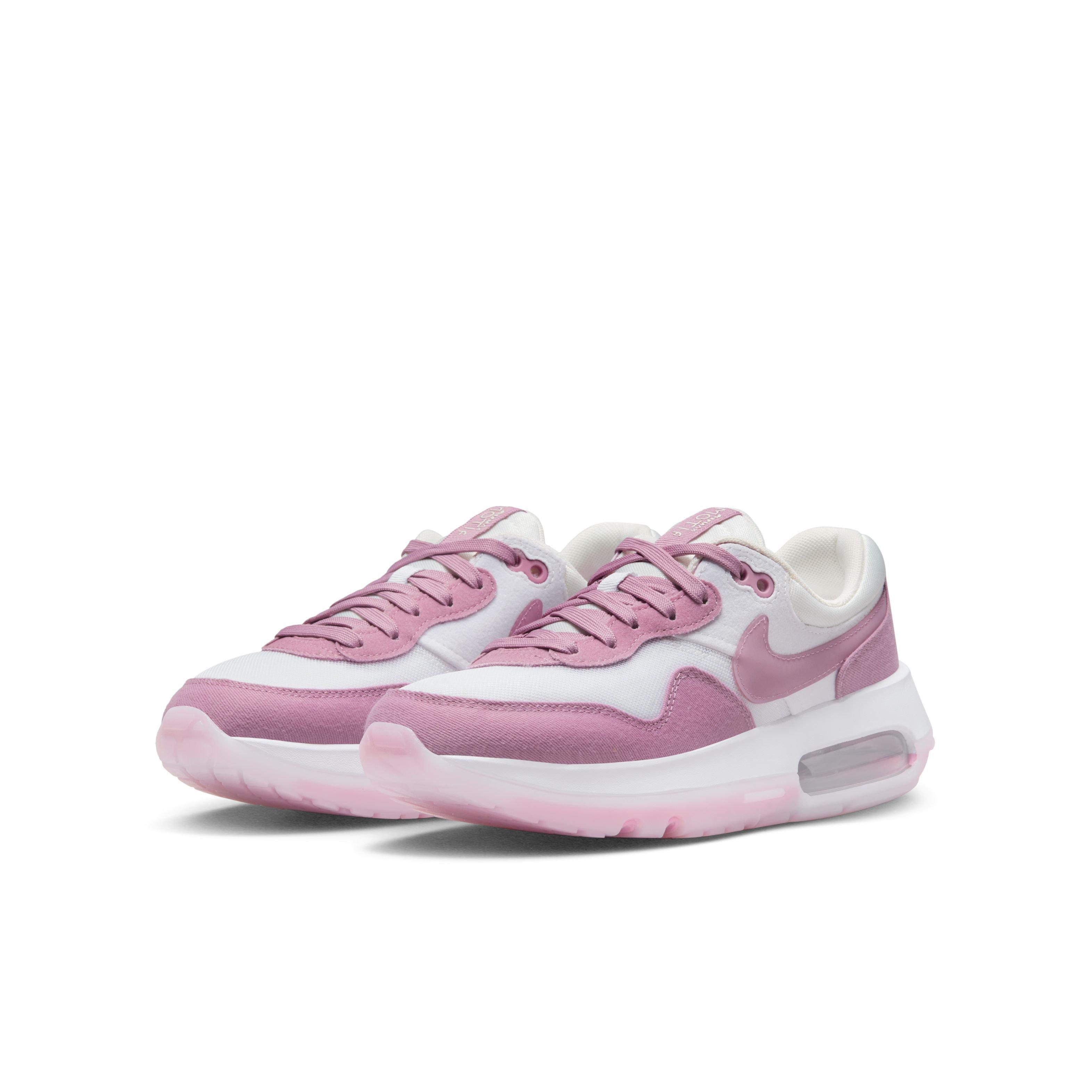 Nike Air Max Motif "Summit White/Elemental Pink/White" Grade School Girls' Shoe - WHITE/PINK/WHITE Thumbnail View 3