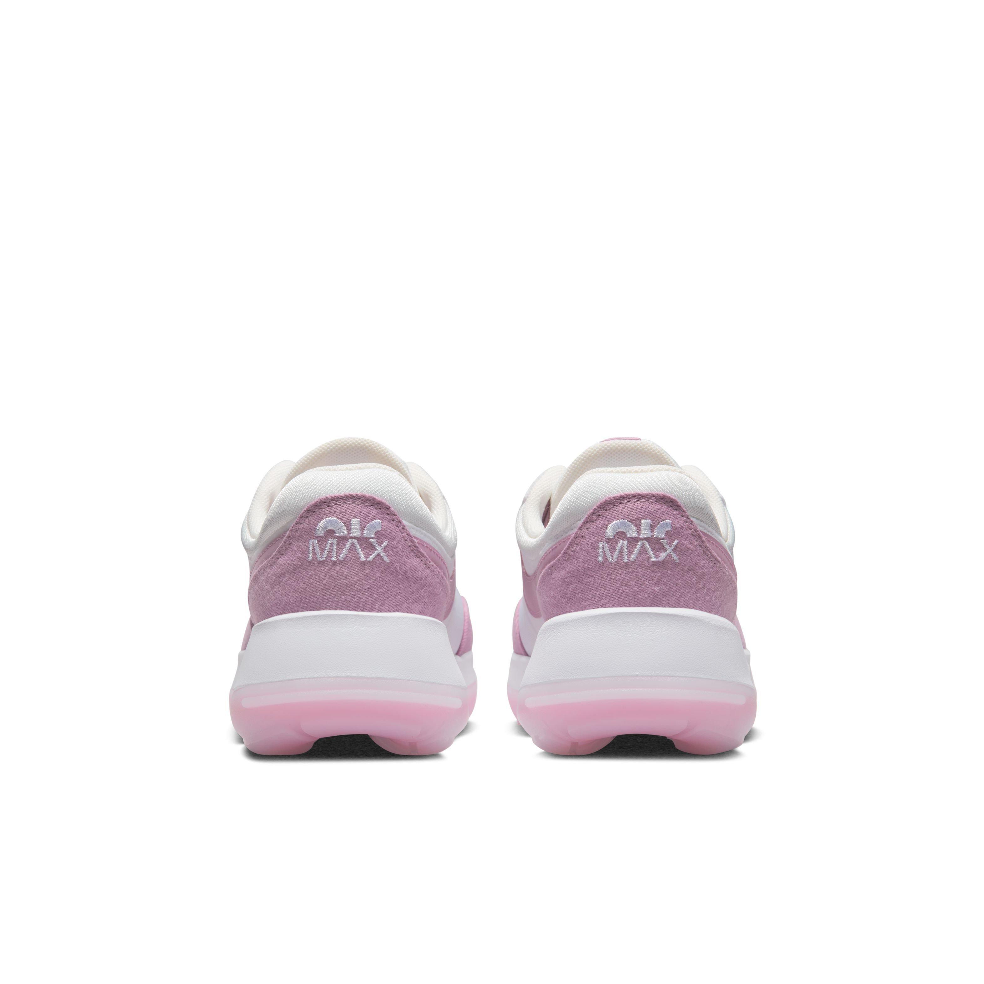 Nike Air Max Motif "Summit White/Elemental Pink/White" Grade School Girls' Shoe - WHITE/PINK/WHITE Thumbnail View 5