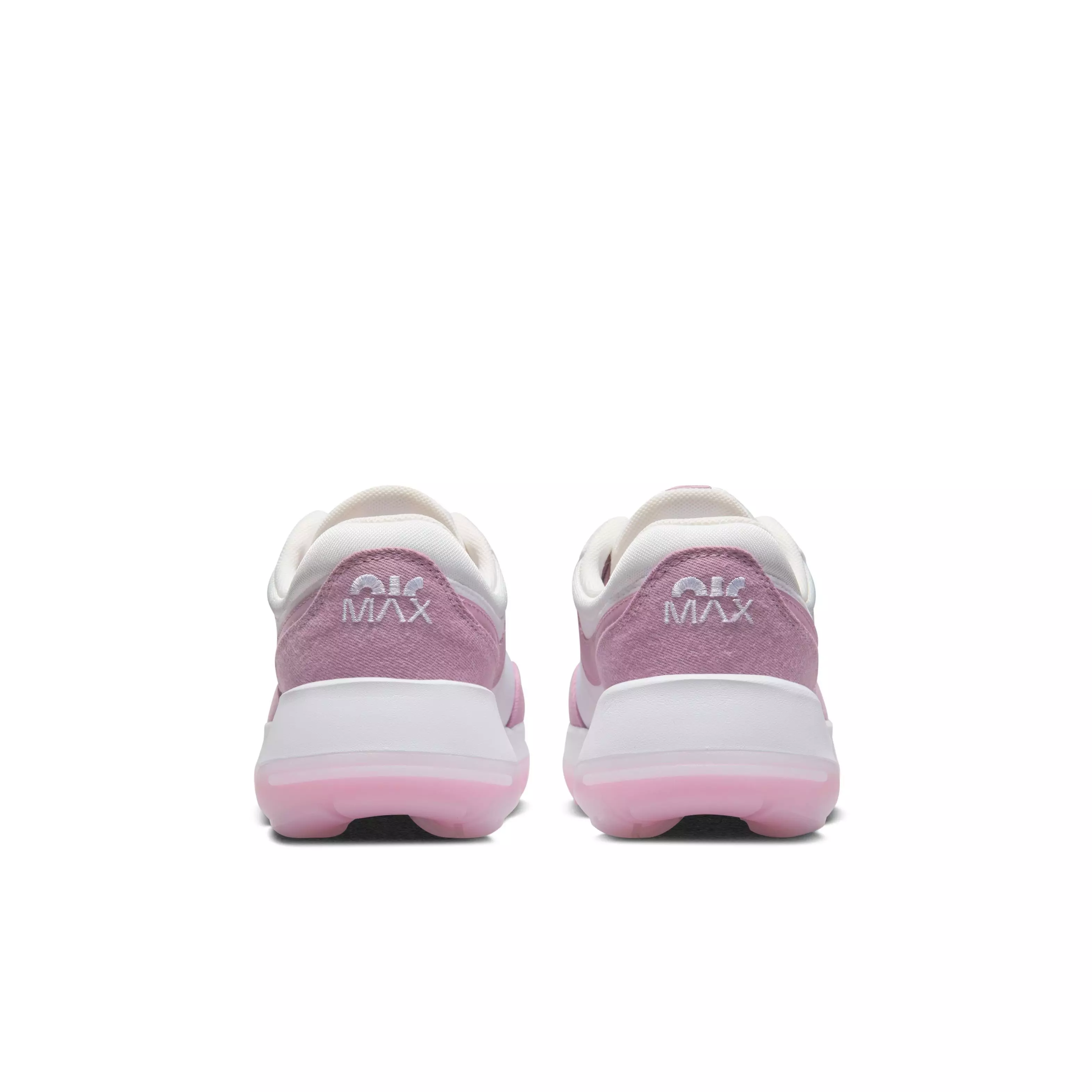 Nike Air Max Motif "Summit White/Elemental Pink/White" Grade School Girls' Shoe - WHITE/PINK/WHITE