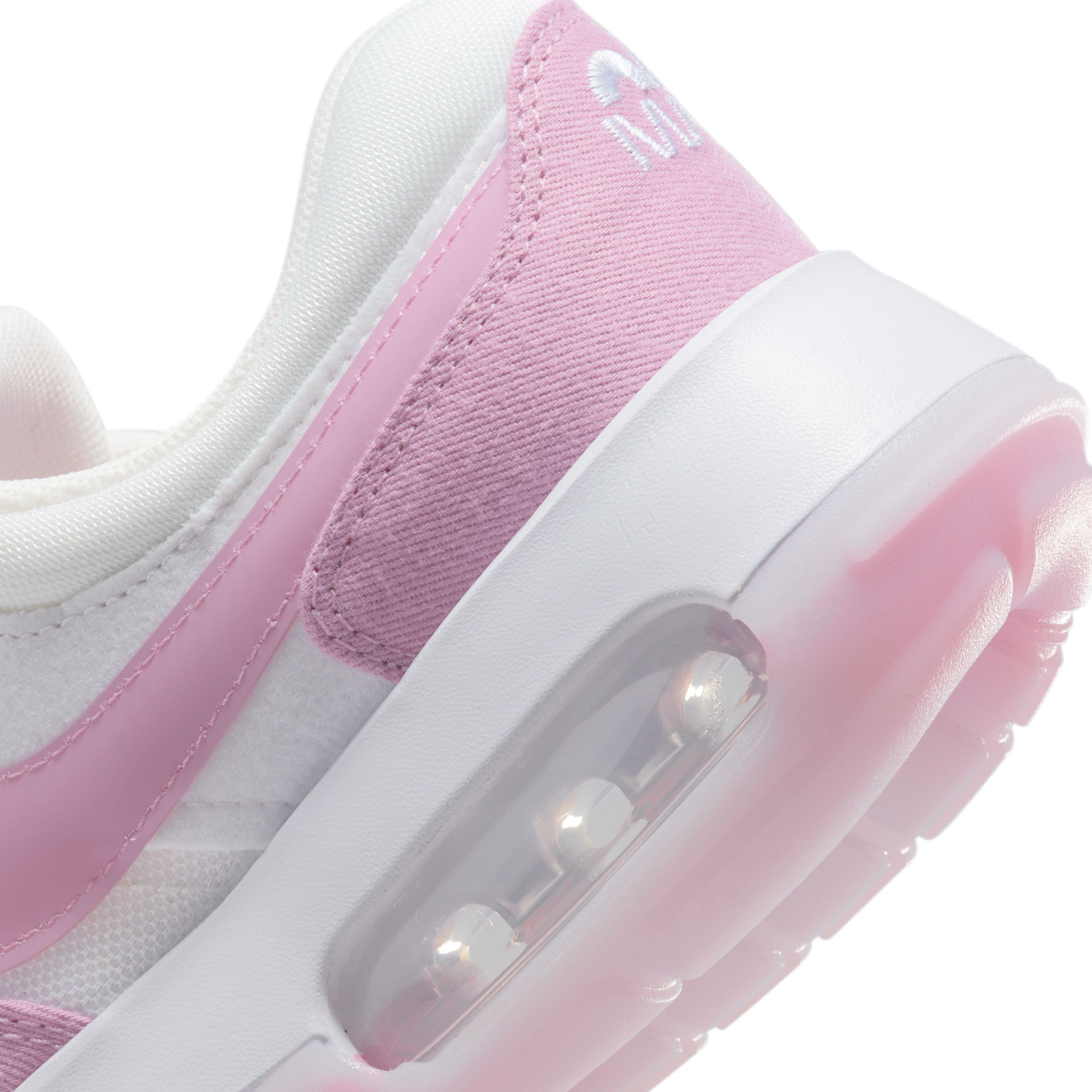 Nike Air Max Motif "Summit White/Elemental Pink/White" Grade School Girls' Shoe - WHITE/PINK/WHITE Thumbnail View 8