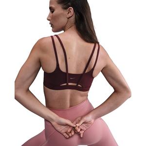 Nike Women's Zenvy Strappy Light-Support Padded Sports Bra -Burgundy