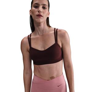 Nike Women's Zenvy Strappy Light-Support Padded Sports Bra -Burgundy