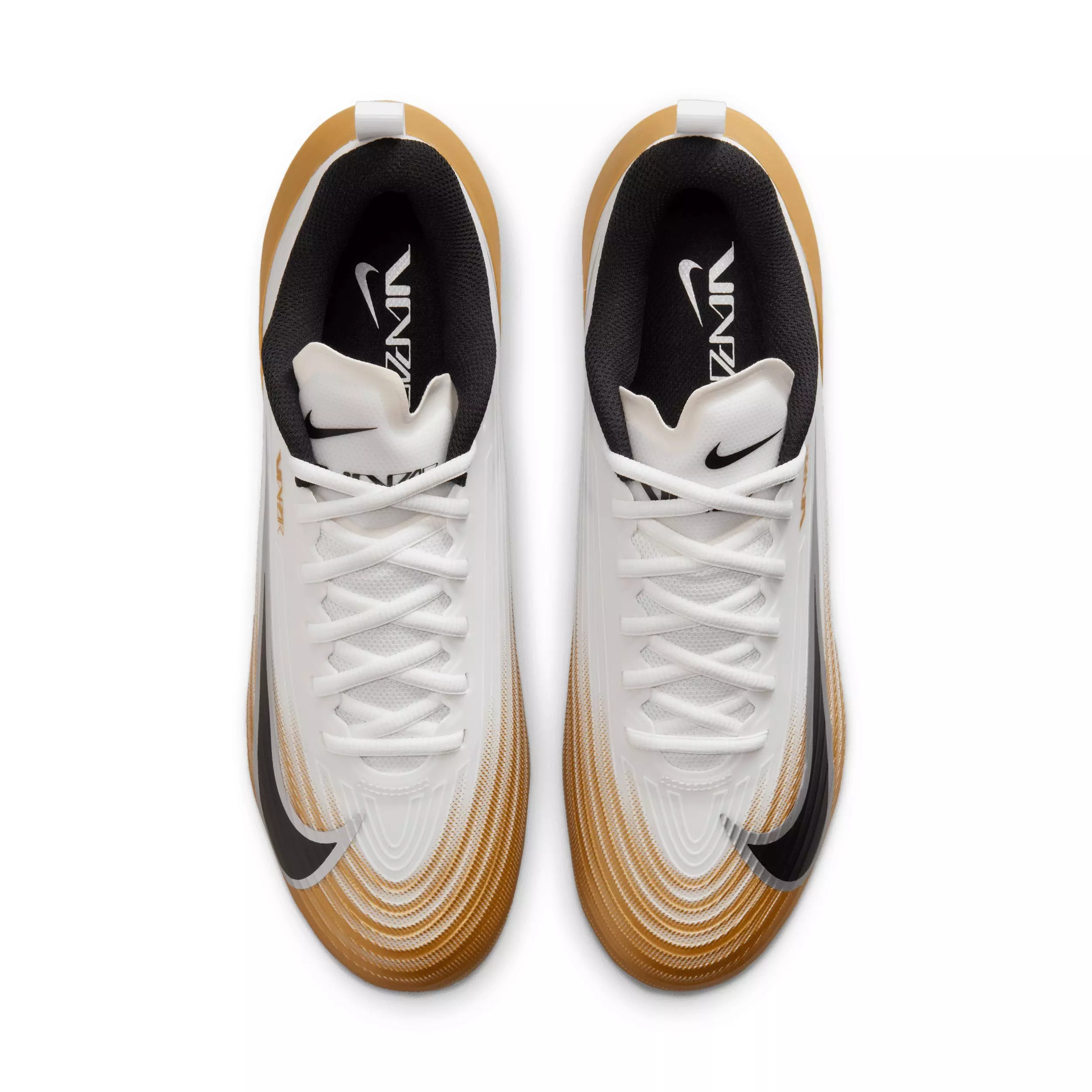 Nike Vapor Speed 3 "White/Metallic Gold/Black" Men's Football Cleat - WHITE/GOLD/BLACK