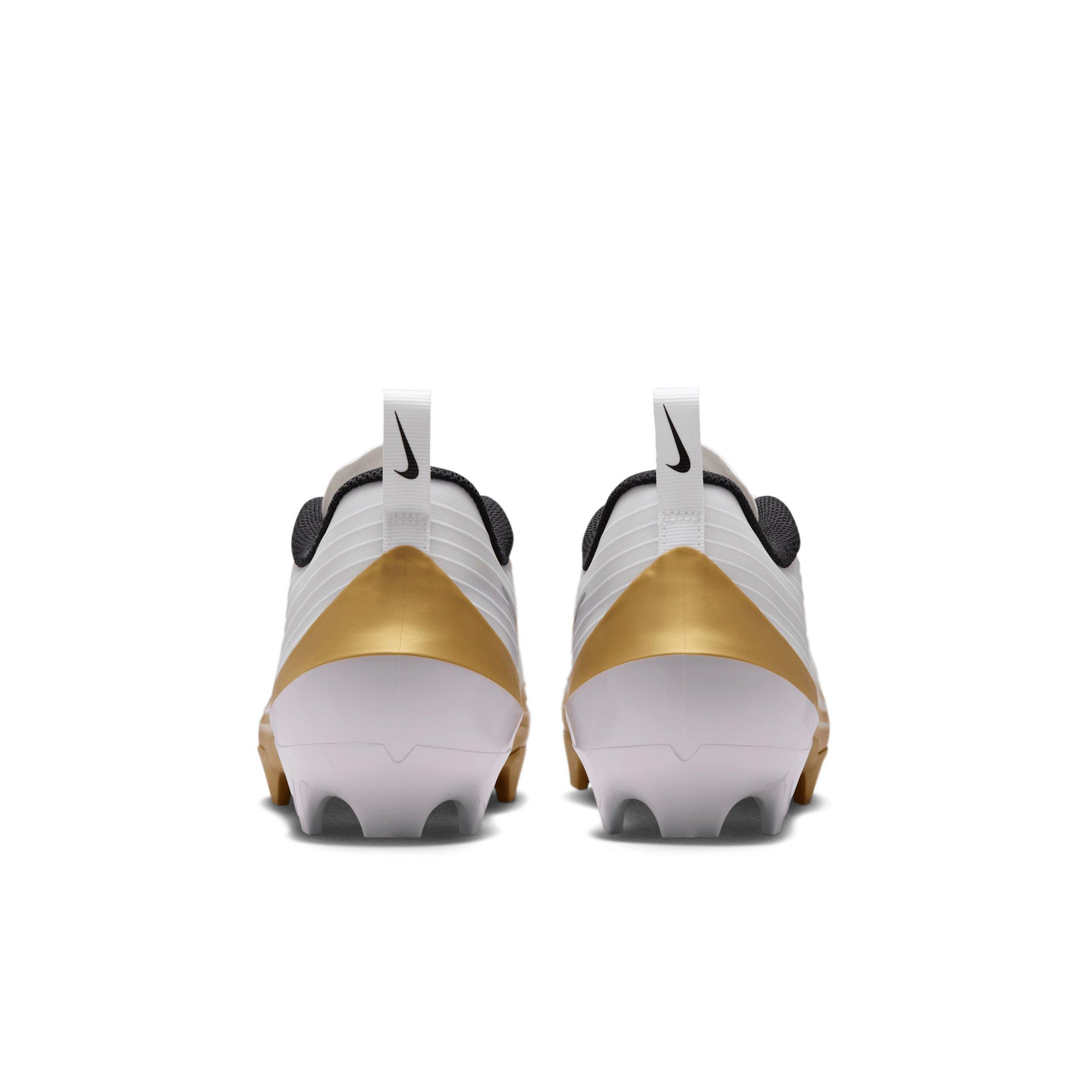 Nike Vapor Speed 3 "White/Metallic Gold/Black" Men's Football Cleat - WHITE/GOLD/BLACK Thumbnail View 5