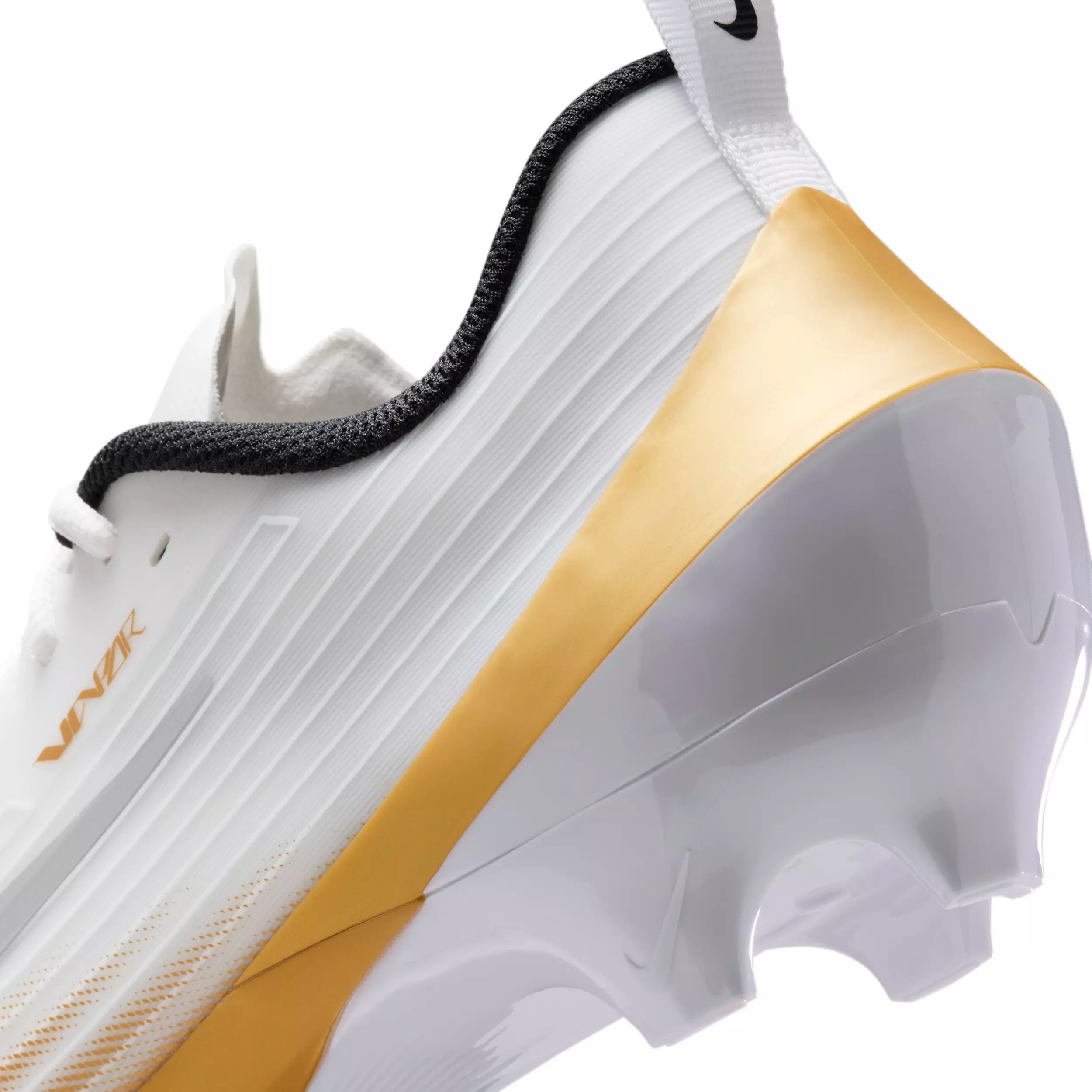 Nike Vapor Speed 3 "White/Metallic Gold/Black" Men's Football Cleat - WHITE/GOLD/BLACK