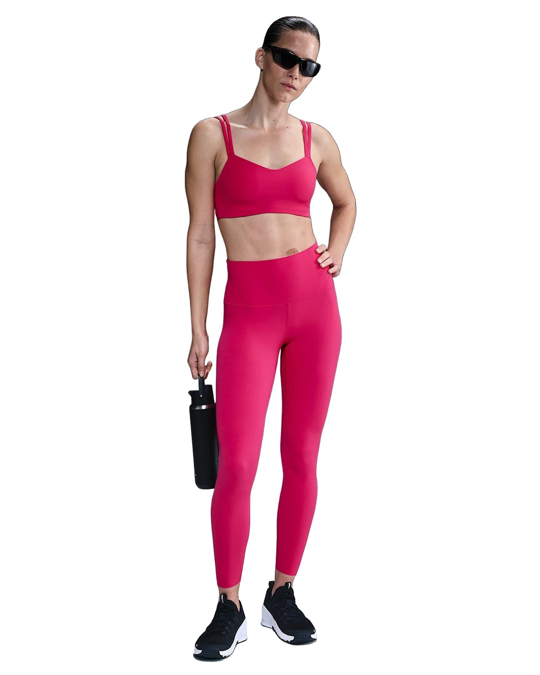 Nike Women's Zenvy Strappy Light-Support Padded Sports Bra - Pink - PINK Thumbnail View 4