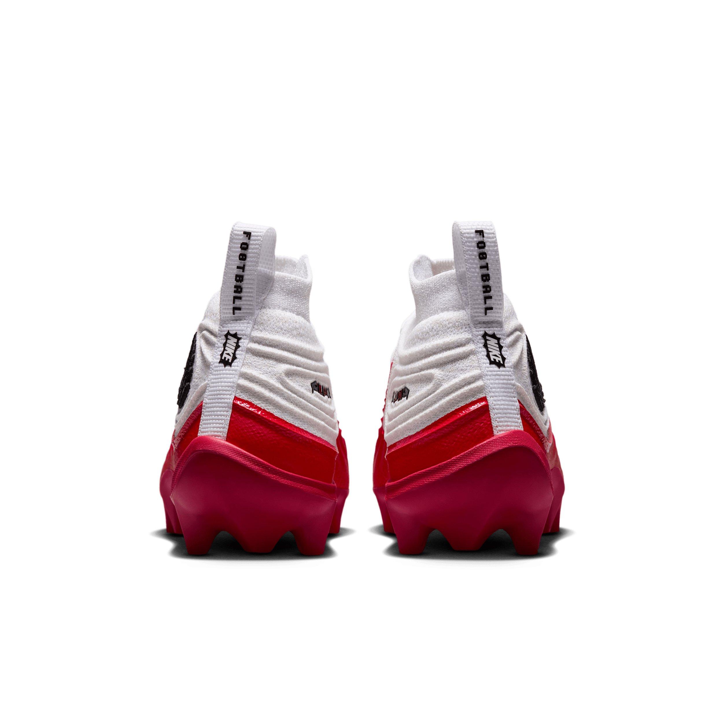 Nike Alpha Menace 5 Elite "White/University Red/Black" Men's Football Cleat - WHITE/RED/BLACK Thumbnail View 5