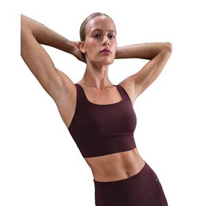 Nike Women's Zenvy Medium-Support Padded Longline Sports Bra -Burgundy