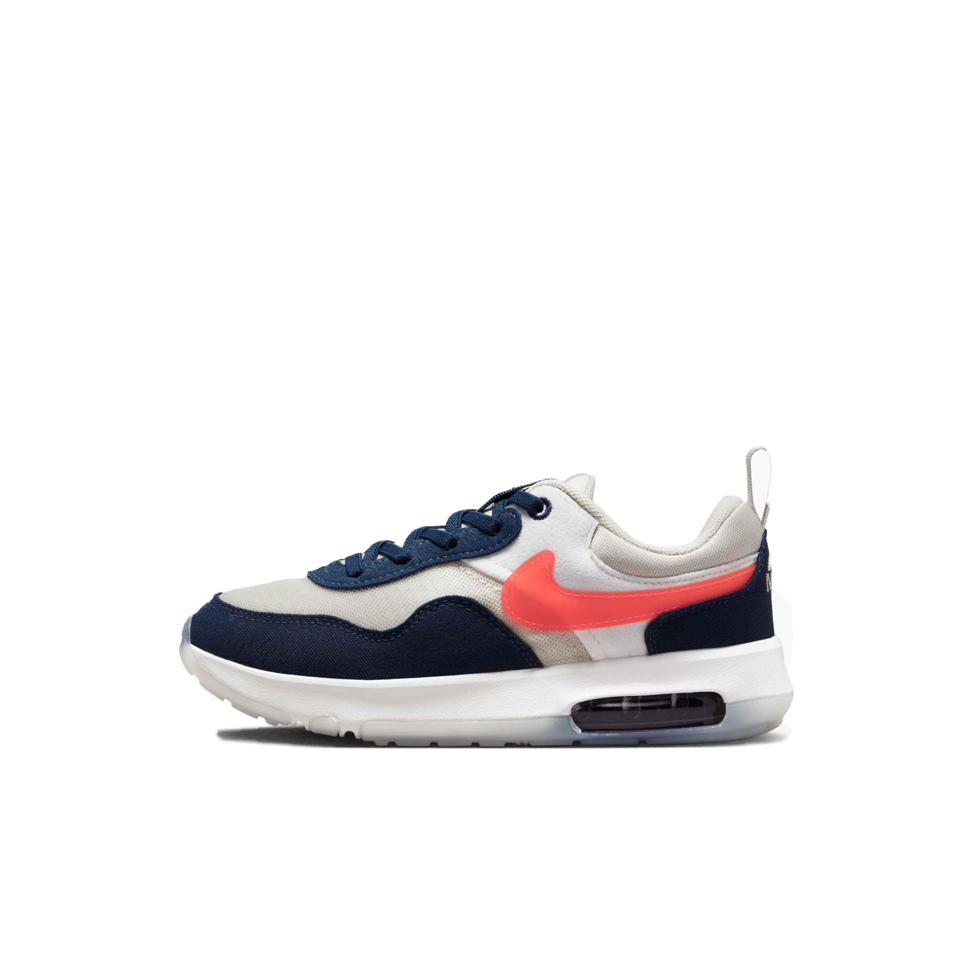 Nike Air Max Motif "Light Bone/Bright Crimson/Midnight Navy" Preschool Boys' Shoe - GREY Thumbnail View 2