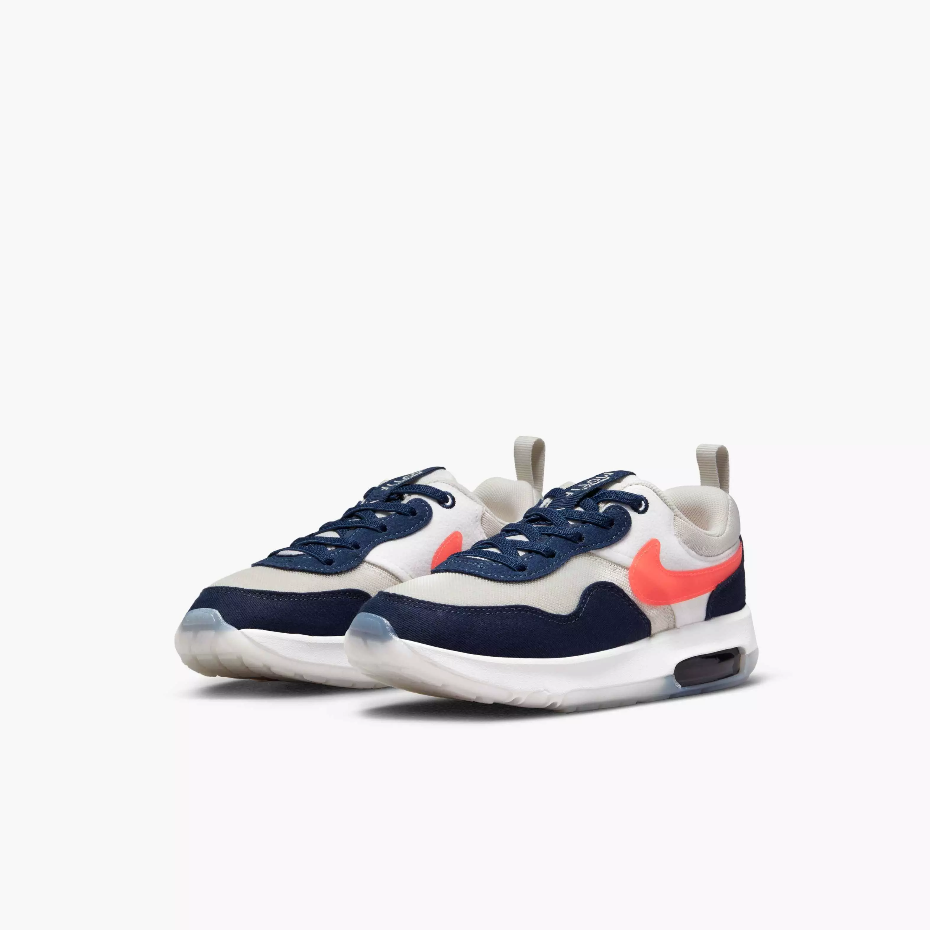 Nike Air Max Motif "Light Bone/Bright Crimson/Midnight Navy" Preschool Boys' Shoe - GREY