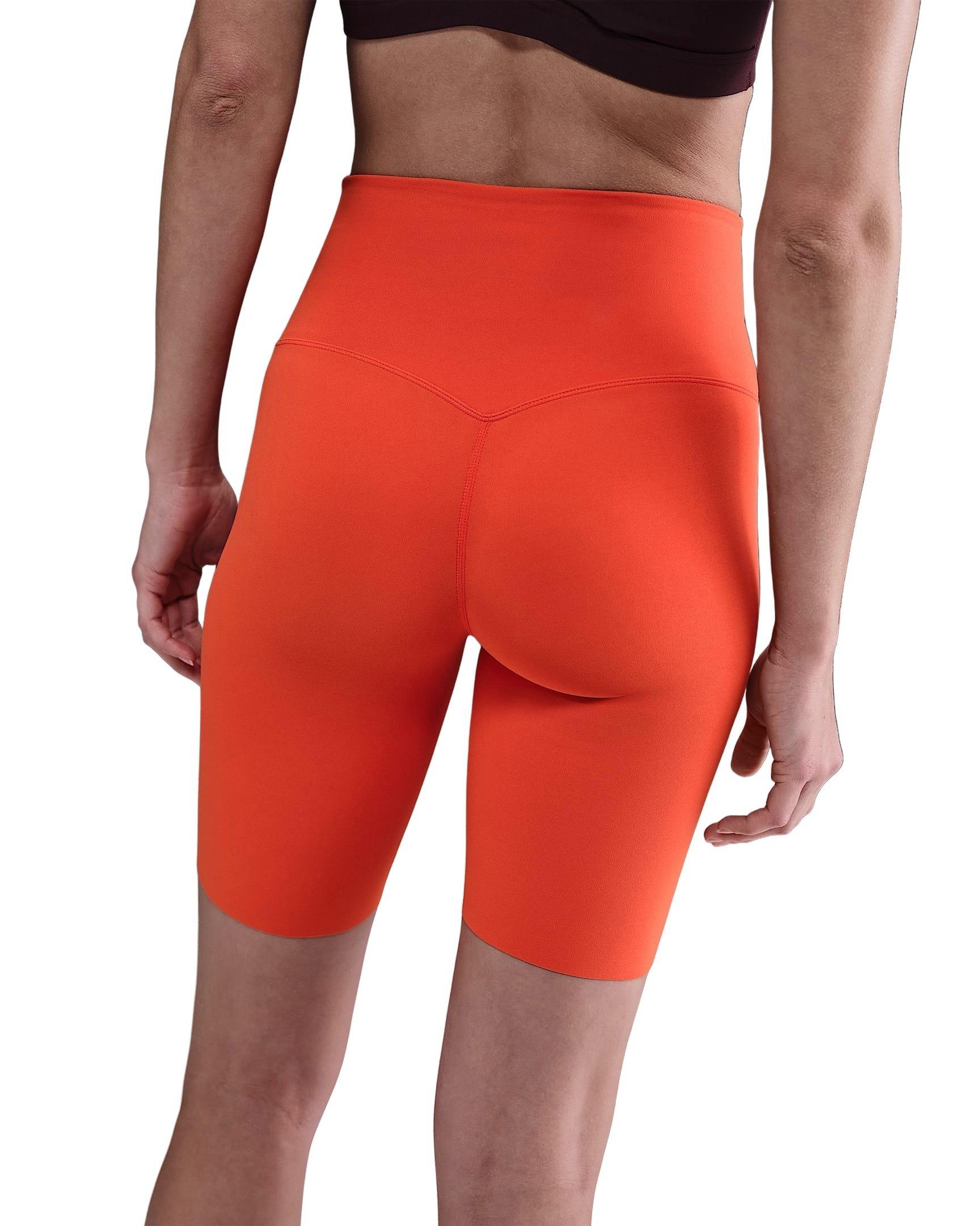 Nike Women's Zenvy Gentle-Support High-Waisted 8" Biker Shorts -Red - RED Thumbnail View 2