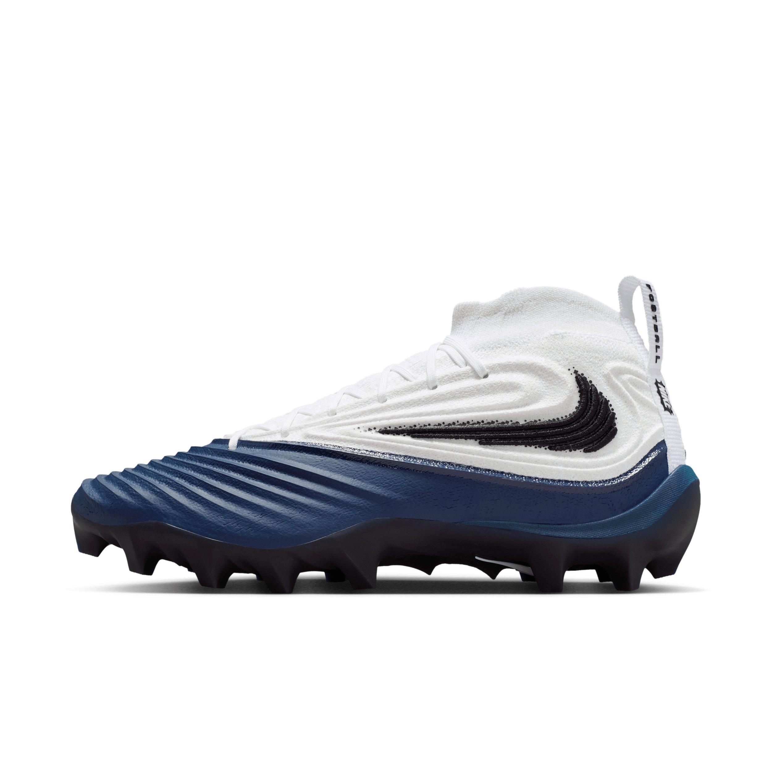 Nike Alpha Menace 5 Elite "White/College Navy/Black" Men's Football Cleat - WHITE/NAVY/BLACK Thumbnail View 2