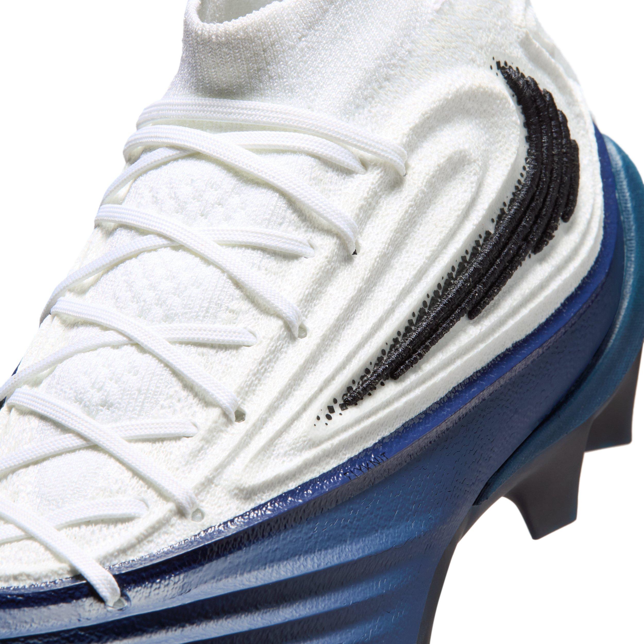 Nike Alpha Menace 5 Elite "White/College Navy/Black" Men's Football Cleat - WHITE/NAVY/BLACK Thumbnail View 8