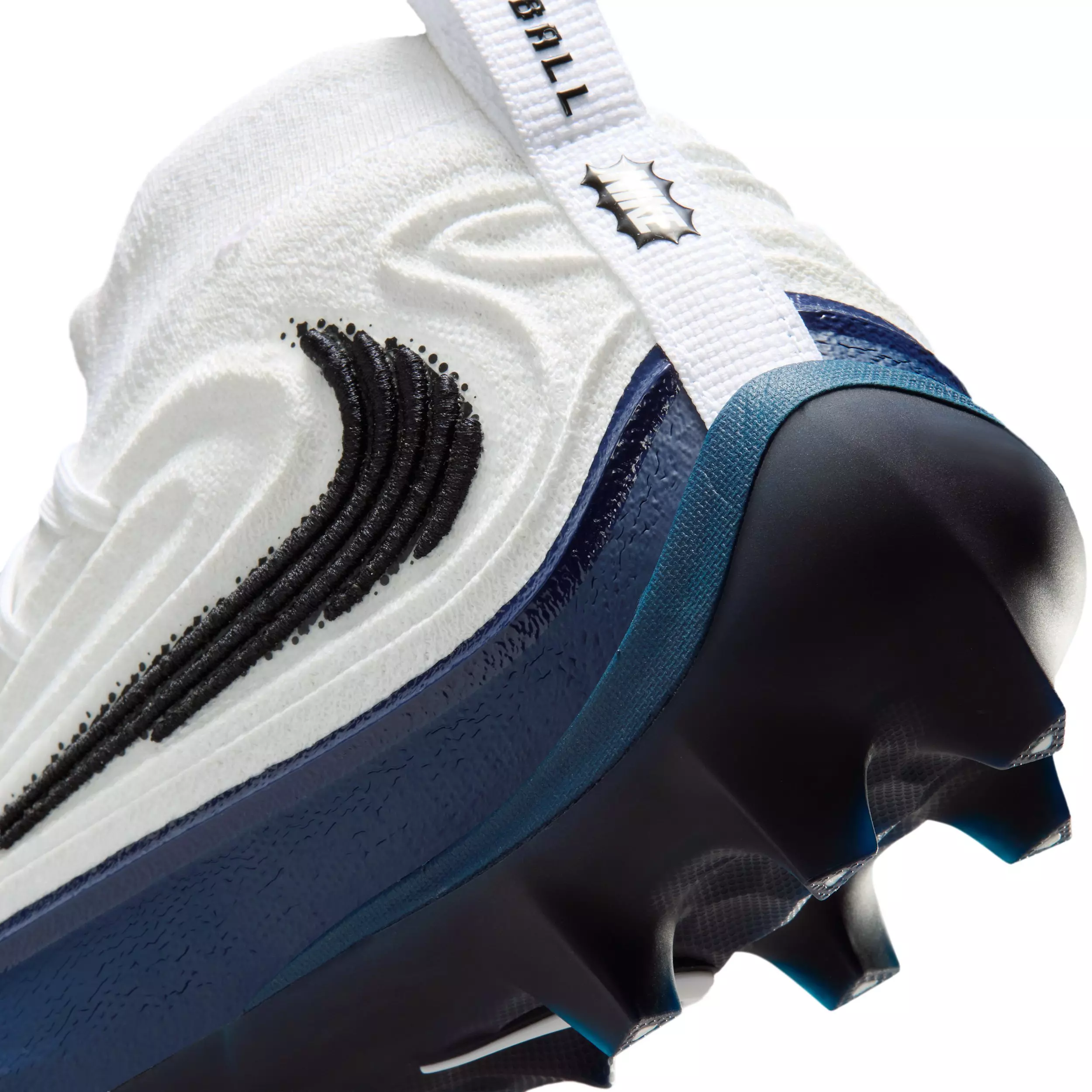 Nike Alpha Menace 5 Elite "White/College Navy/Black" Men's Football Cleat - WHITE/NAVY/BLACK