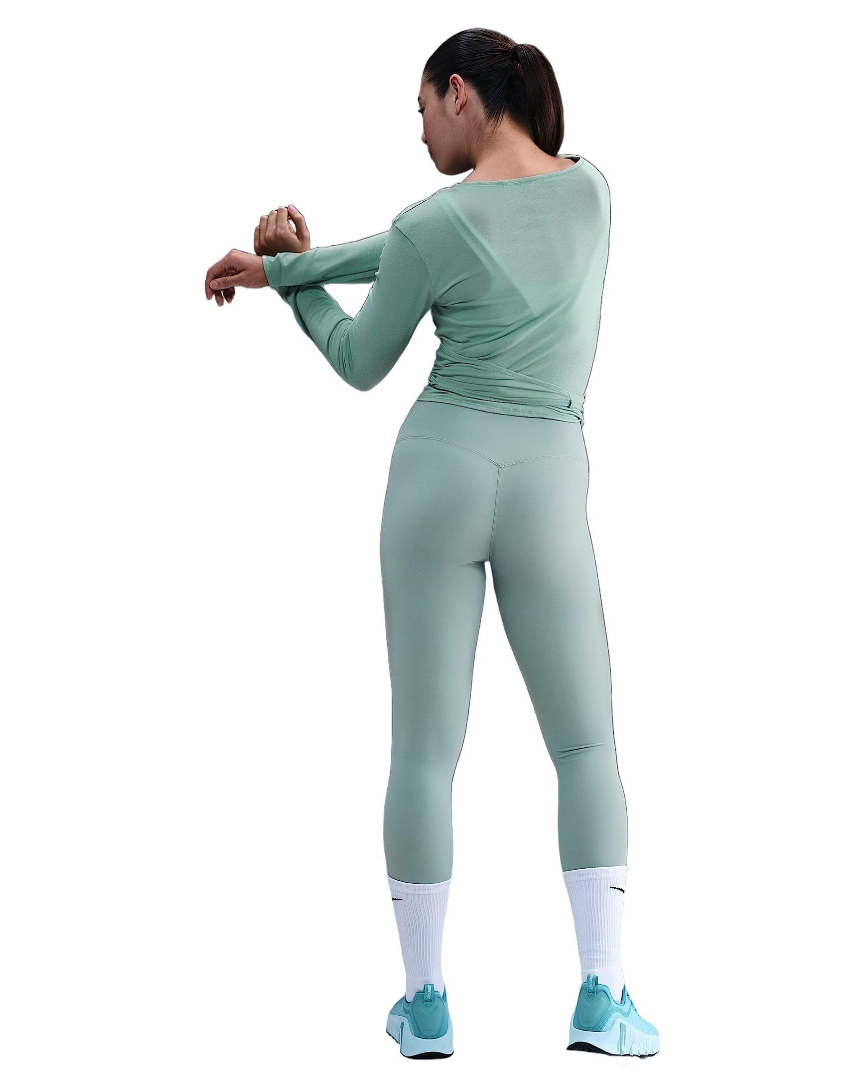 Nike Women's Zenvy Gentle-Support High-Waisted Full length Leggings -Green - GREEN Thumbnail View 6