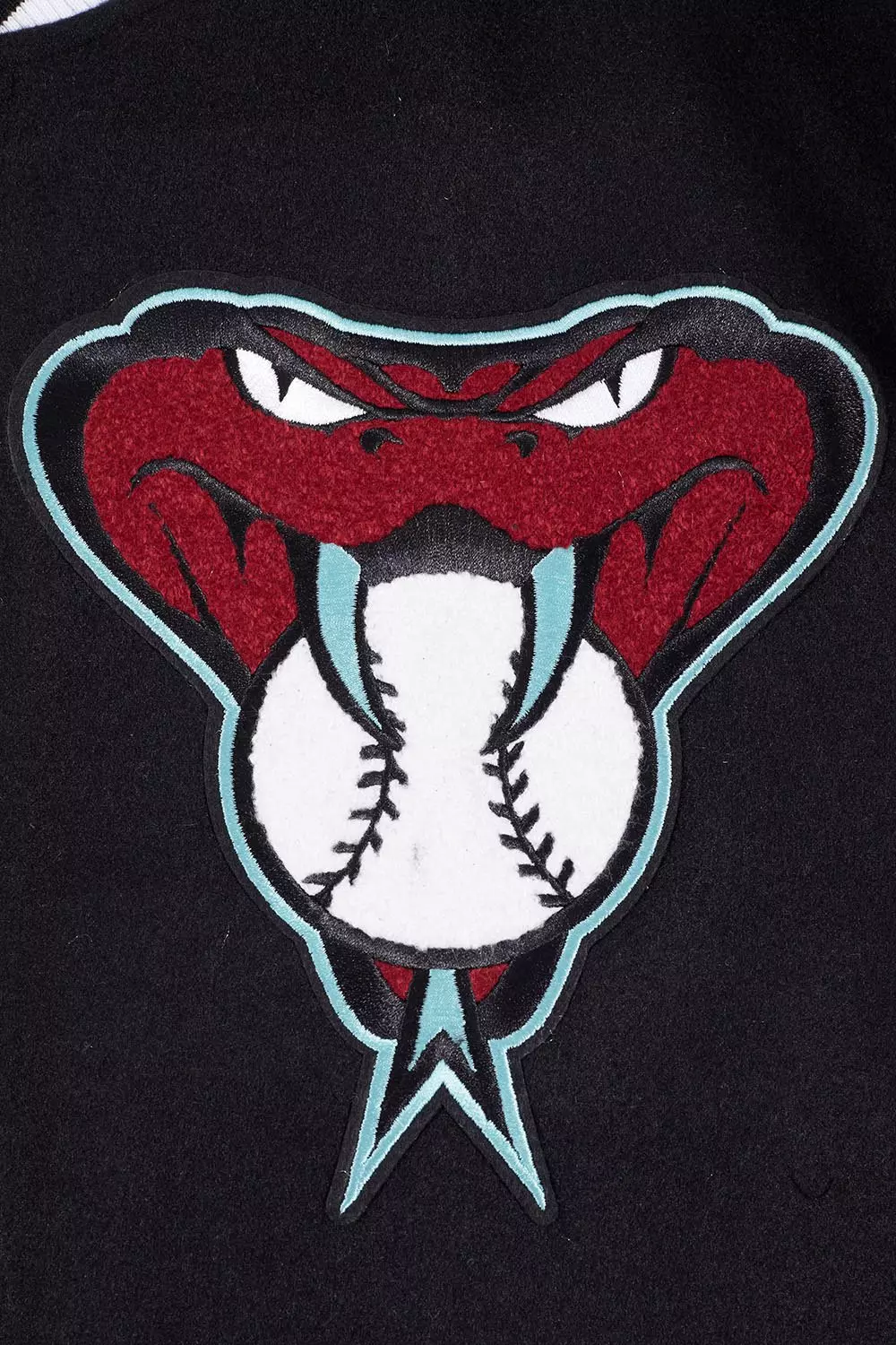 Pro Standard Men's MLB Arizona Diamondbacks Mashup Rib Wool Varsity Jacket - Black/White - BLACK/WHITE