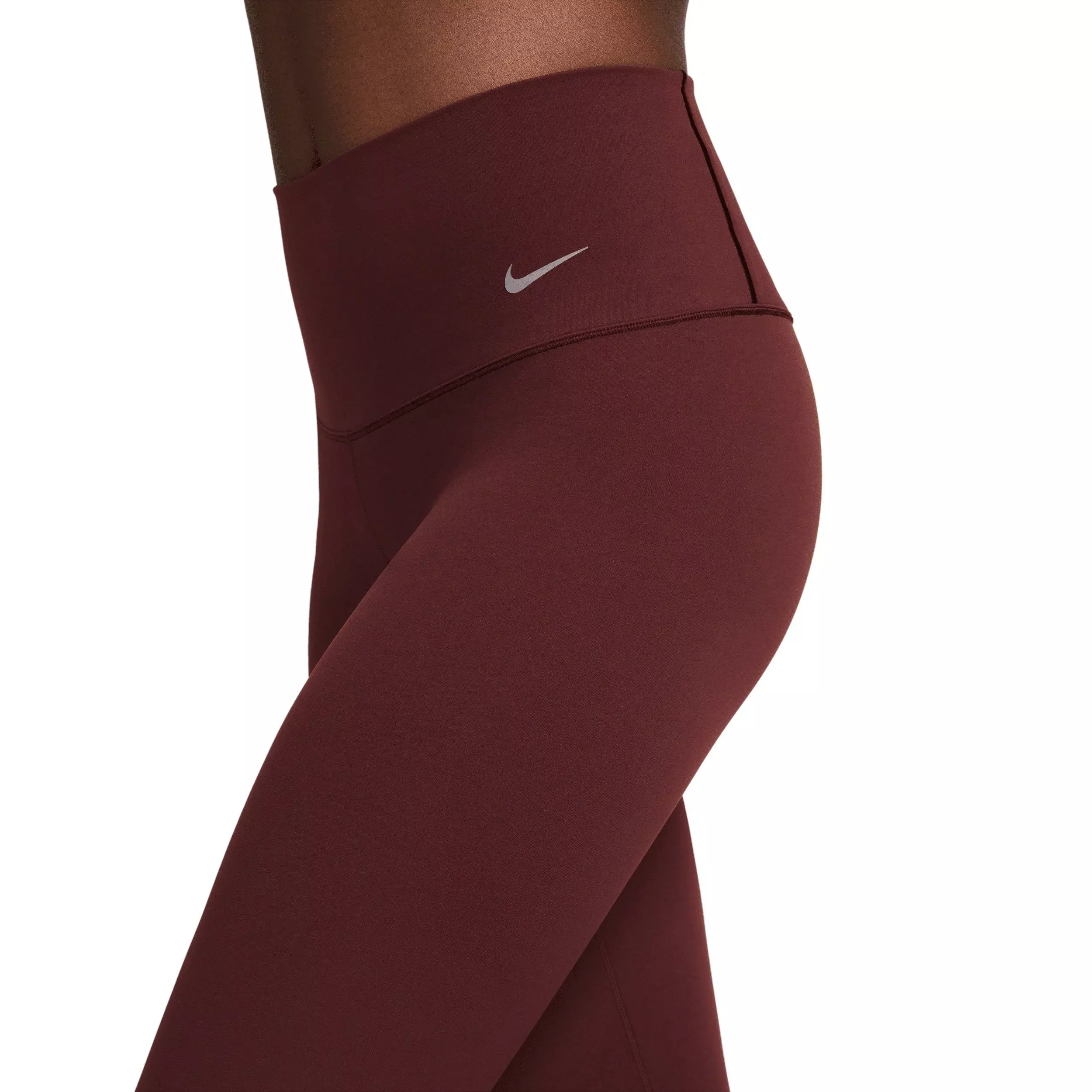 Nike Women's Zenvy Gentle-Support High-Waisted Full length Leggings -Burgundy - BURGUNDY