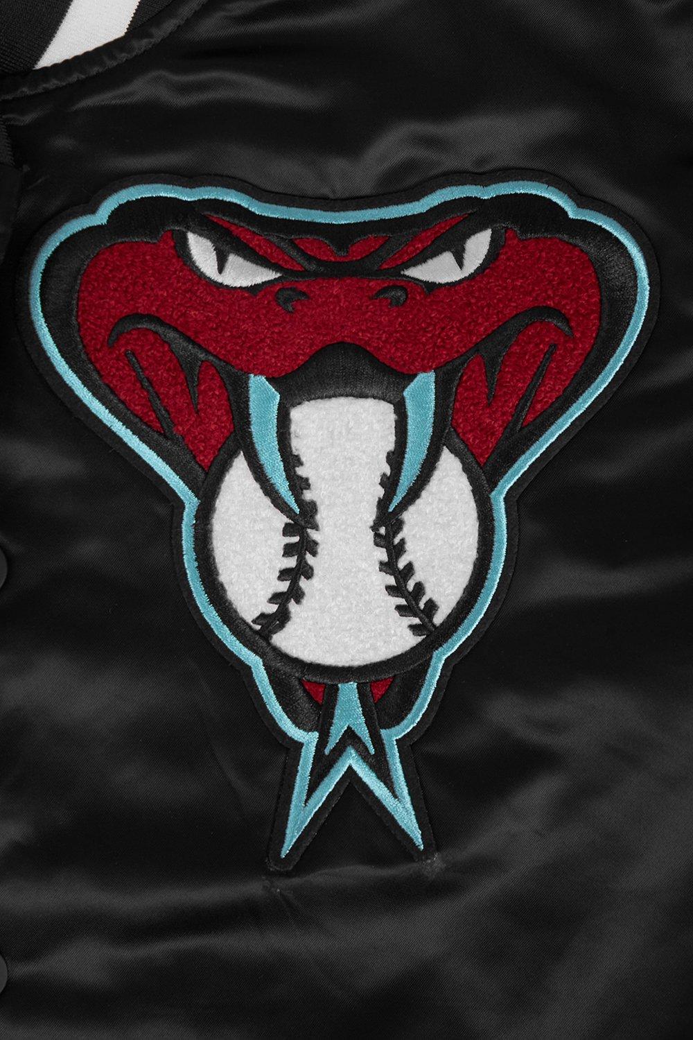 Pro Standard Men's MLB Arizona Diamondbacks Mashup Rib Satin Jacket - Black - BLACK Thumbnail View 6