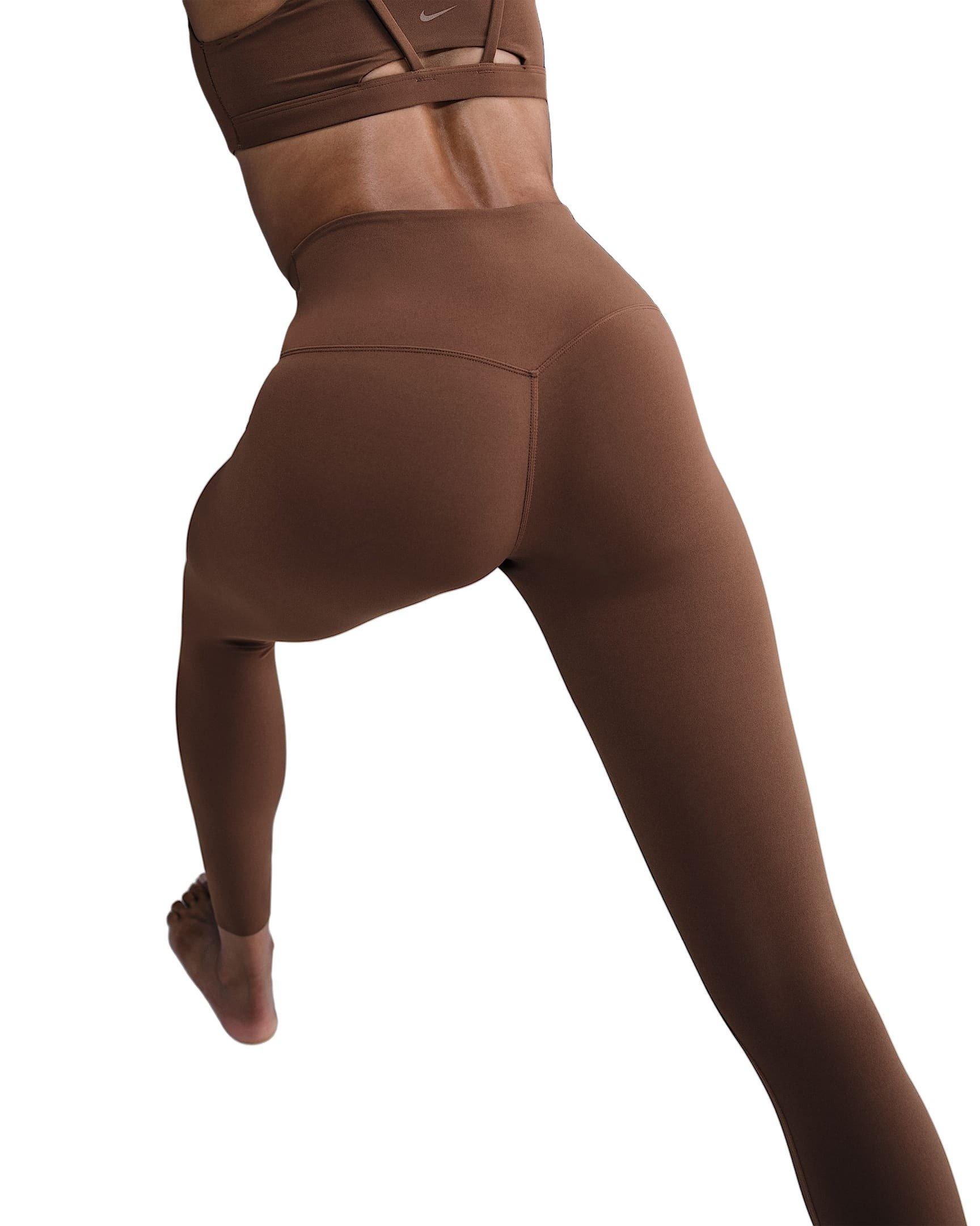 Nike Women's Zenvy Gentle-Support High-Waisted 7/8 Leggings - Brown - BROWN Thumbnail View 2