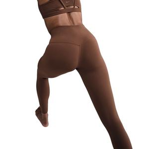 Nike Women's Zenvy Gentle-Support High-Waisted 7/8 Leggings -Brown