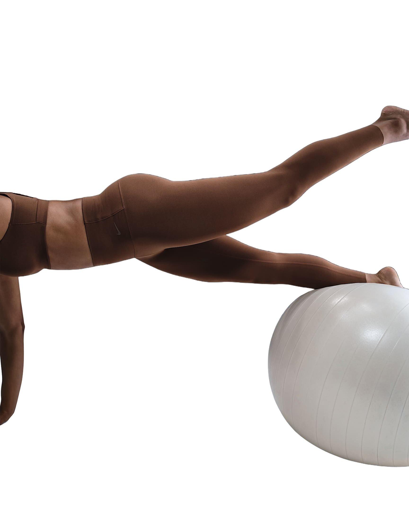 Nike Women's Zenvy Gentle-Support High-Waisted 7/8 Leggings -Brown - BROWN Thumbnail View 3