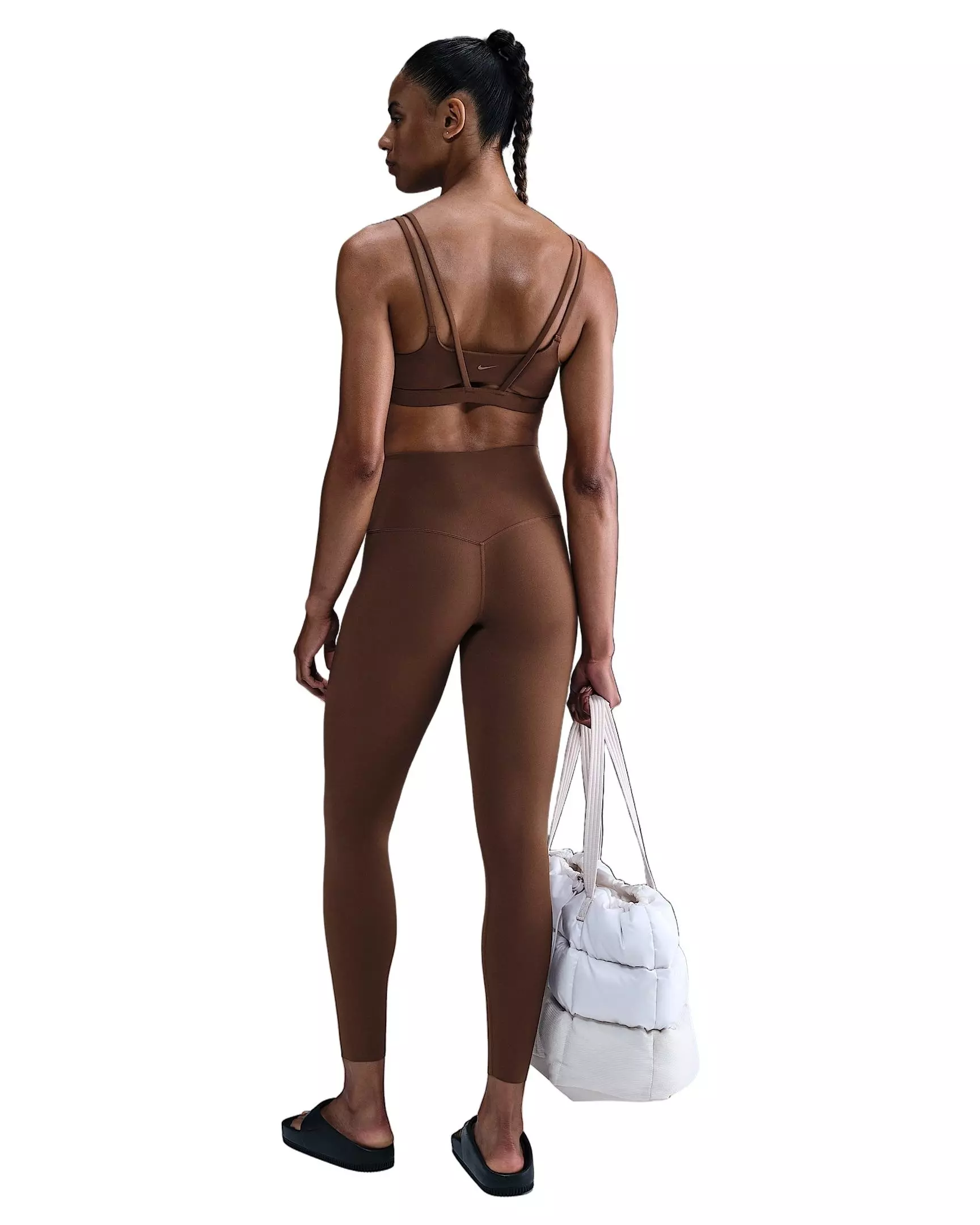 Nike Women's Zenvy Gentle-Support High-Waisted 7/8 Leggings - Fauna Brown - FAUNA BROWN