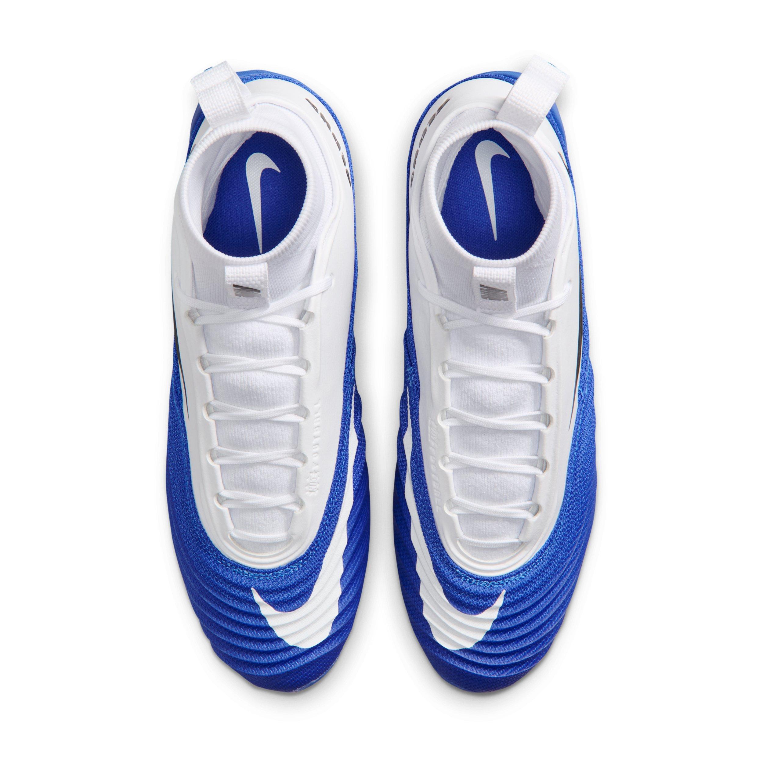 Nike Alpha Menace 5 Pro "White/Hyper Royal" Men's Football Cleat - WHITE/ROYAL Thumbnail View 4