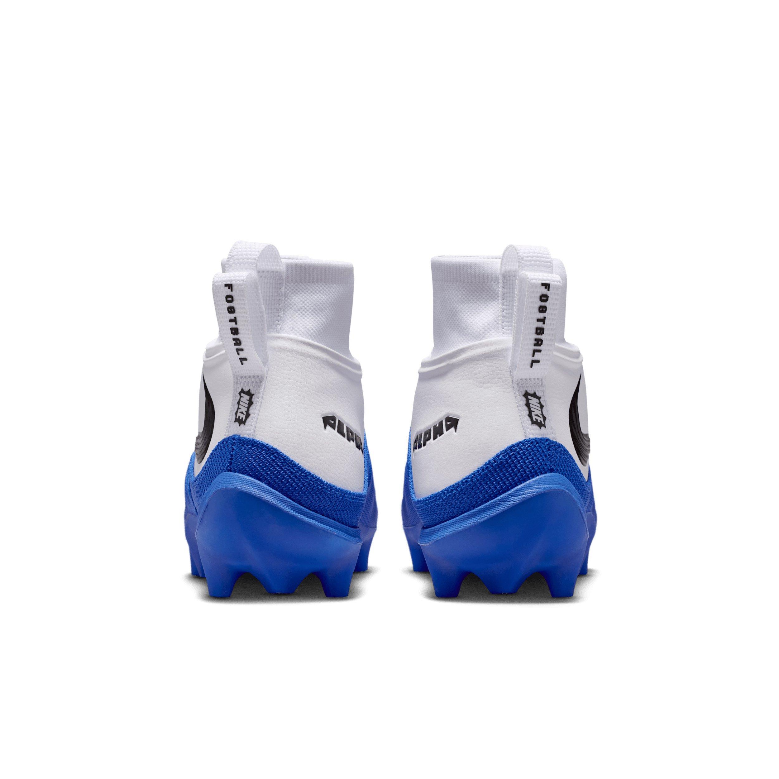Nike Alpha Menace 5 Pro "White/Hyper Royal" Men's Football Cleat - WHITE/ROYAL Thumbnail View 5
