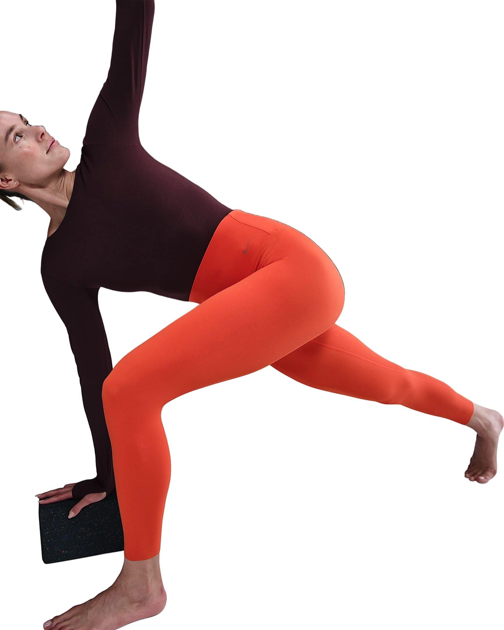 Nike Women's Zenvy Gentle-Support High-Waisted 7/8 Leggings -Red - RED Thumbnail View 3