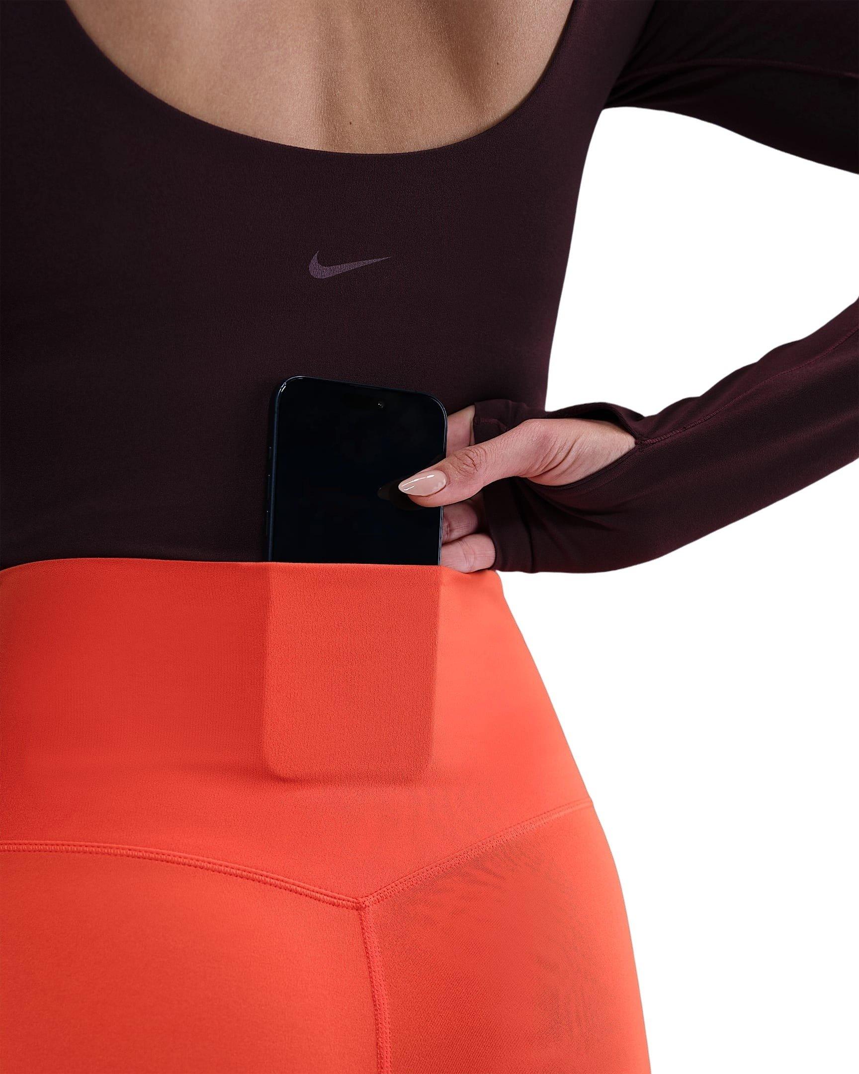 Nike Women's Zenvy Gentle-Support High-Waisted 7/8 Leggings -Red - RED Thumbnail View 4