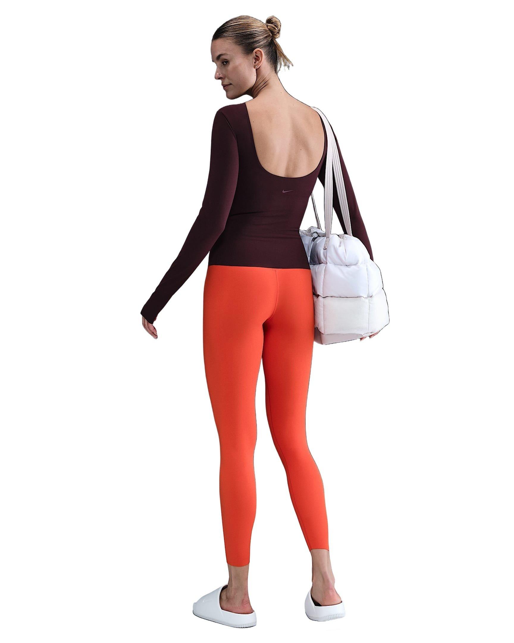 Nike Women's Zenvy Gentle-Support High-Waisted 7/8 Leggings -Red - RED Thumbnail View 6