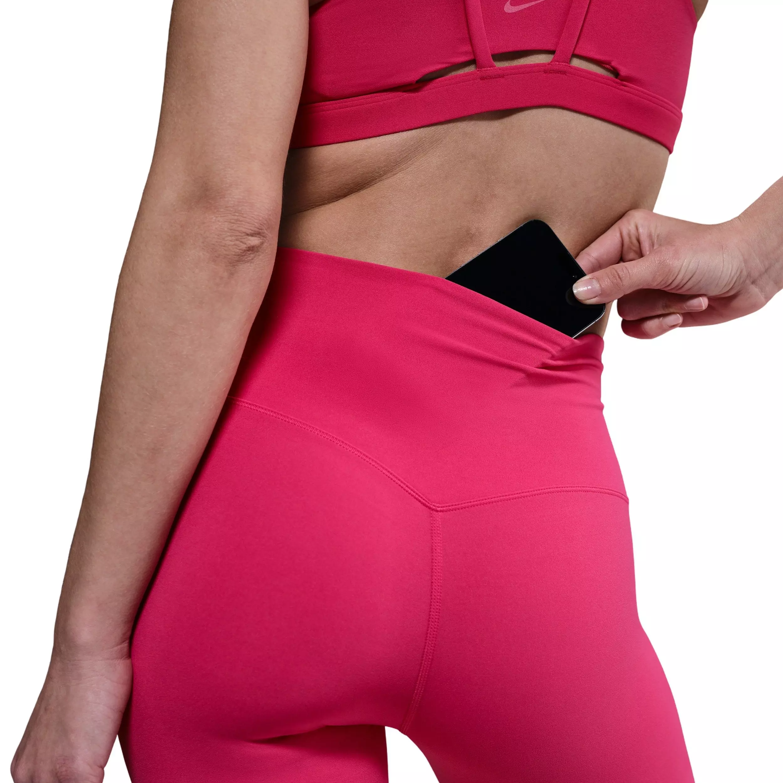 Nike Women's Zenvy Gentle-Support High-Waisted 7/8 Leggings -Pink - PINK