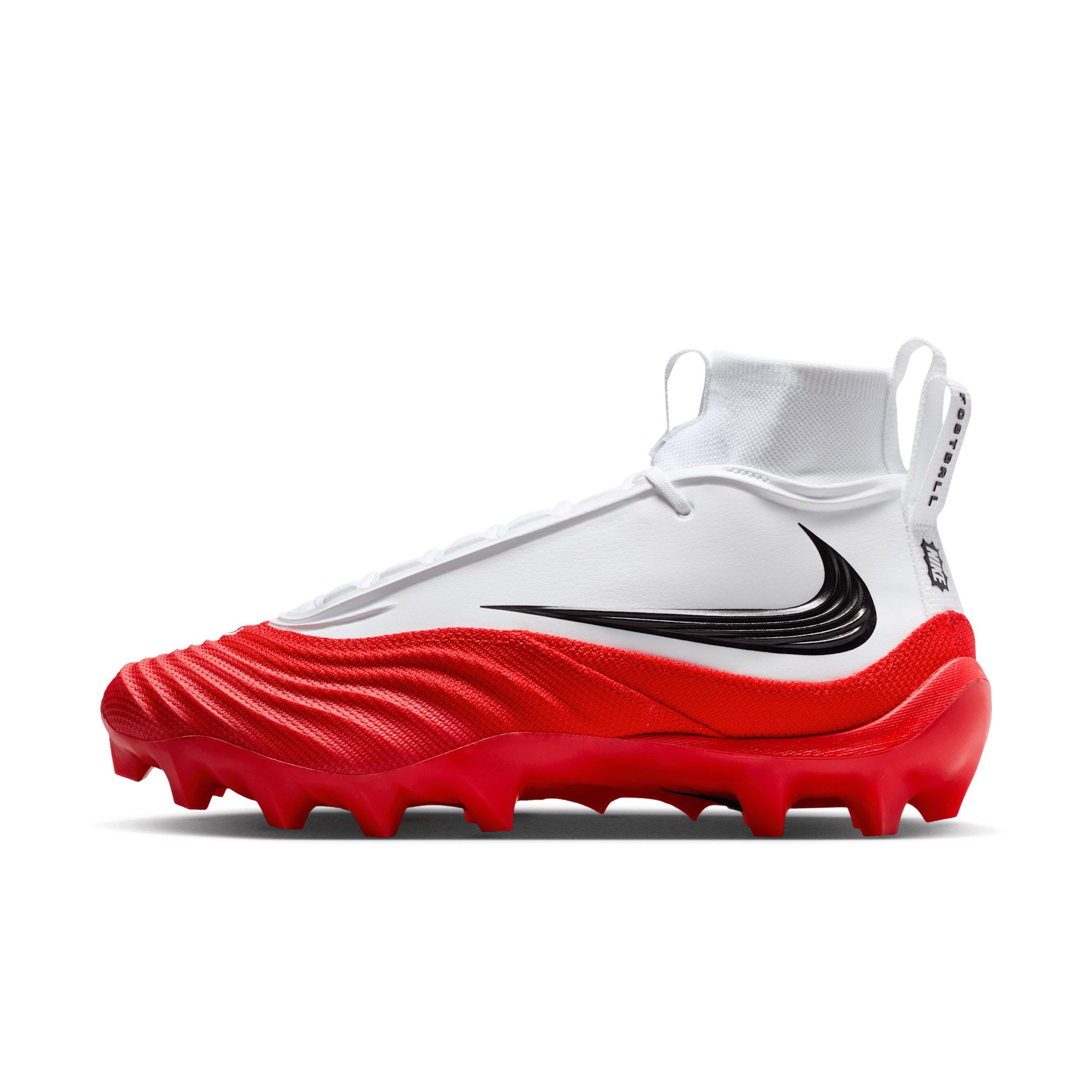 Nike Alpha Menace 5 Pro "White/University Red" Men's Football Cleat - WHITE/RED Thumbnail View 2