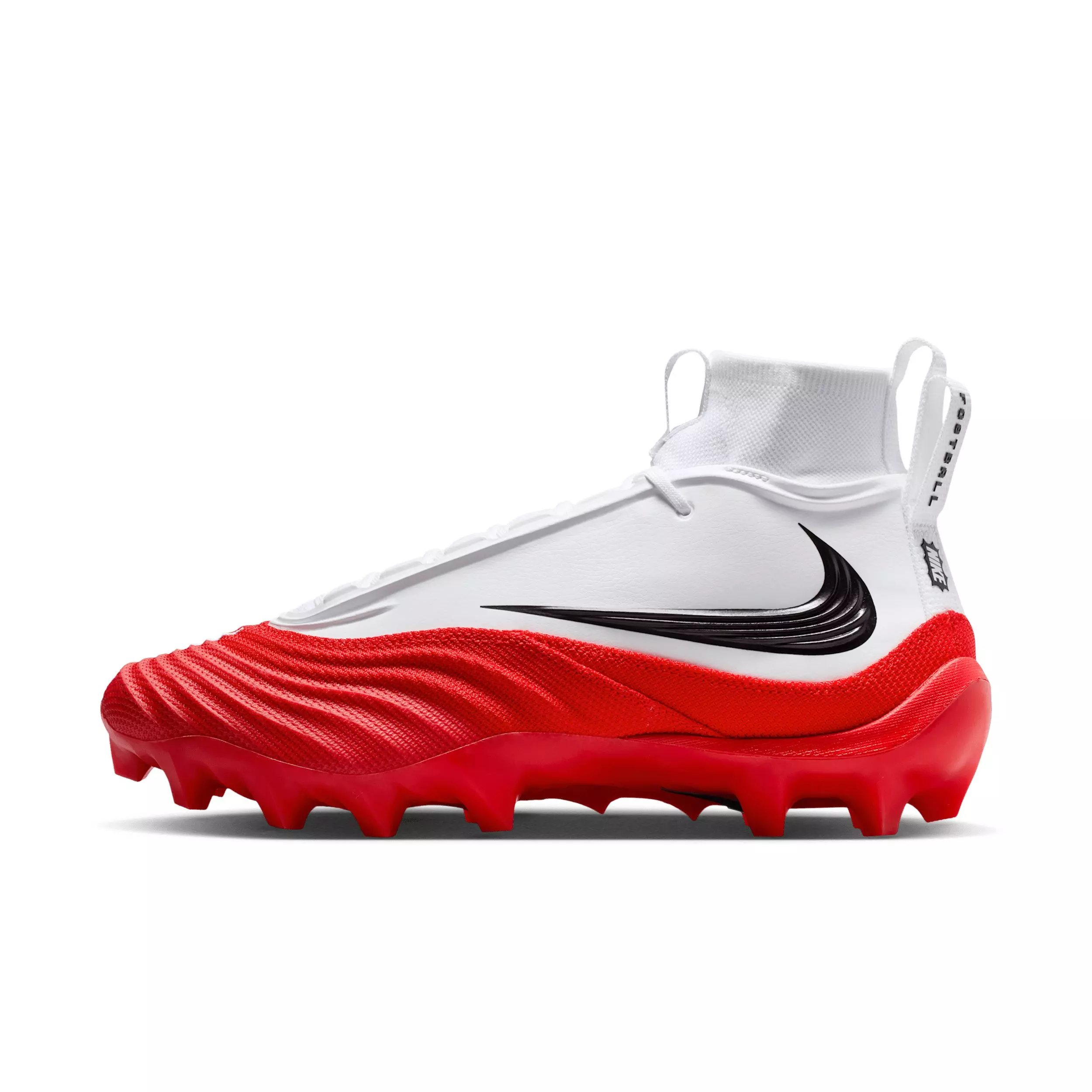 Nike Alpha Menace 5 Pro "White/University Red" Men's Football Cleat - WHITE/RED