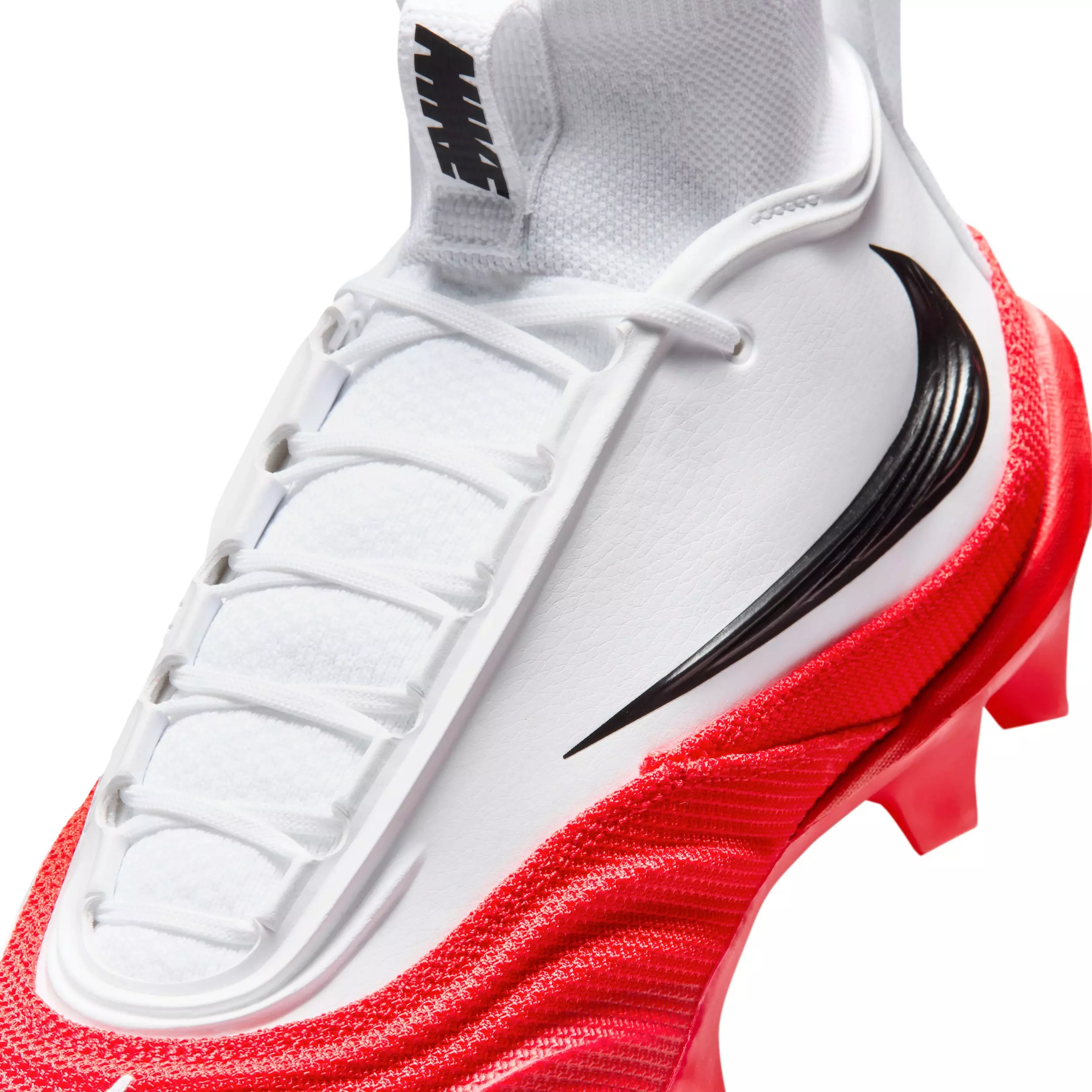 Nike Alpha Menace 5 Pro "White/University Red" Men's Football Cleat - WHITE/RED
