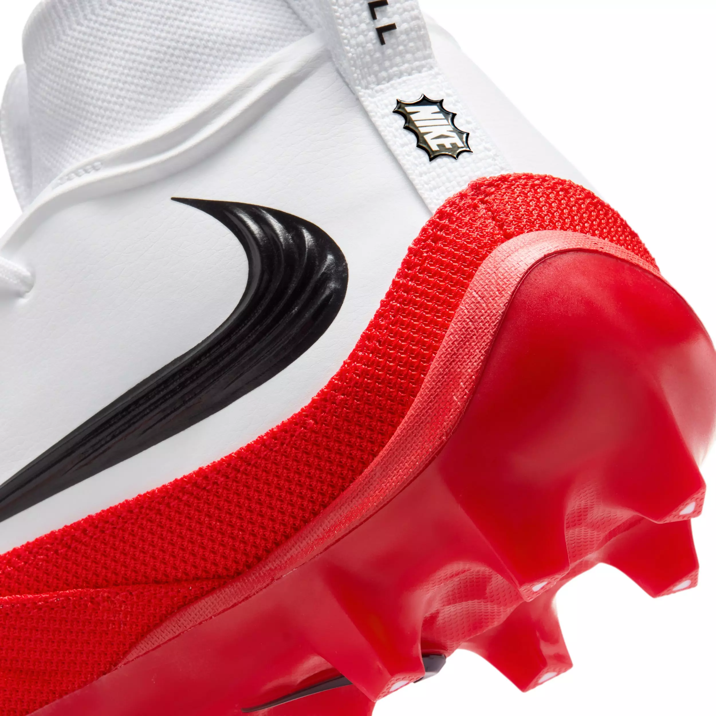 Nike Alpha Menace 5 Pro "White/University Red" Men's Football Cleat - WHITE/RED