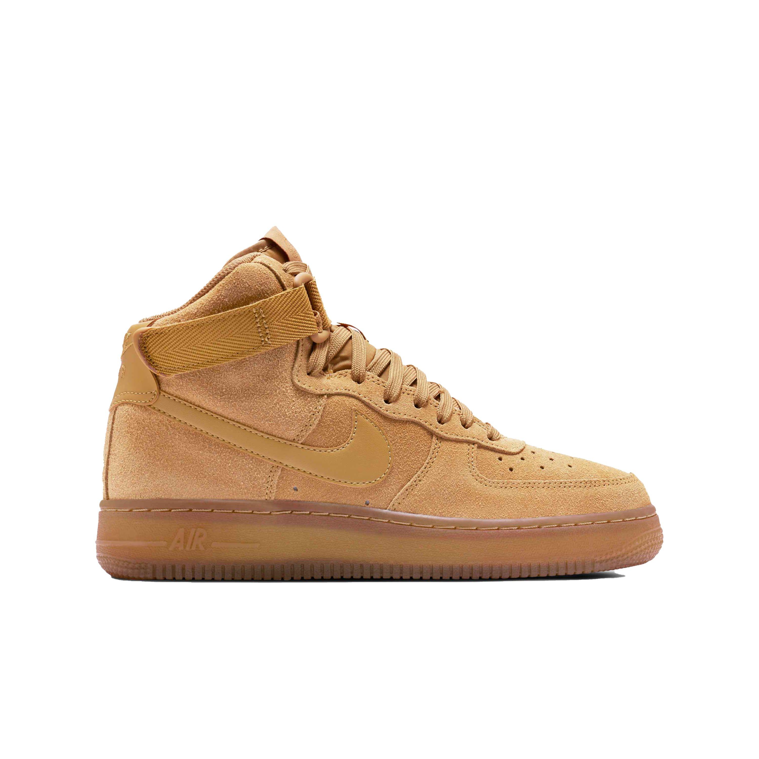 Nike Big Boys and Girls Air Force 1 High LV8 3 5.5 Big Kid Wheat