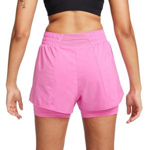 Nike Women's One Dri-FIT High-Waisted 3" 2-in-1 Shorts -Pink