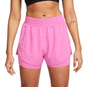 Nike Women's One Dri-FIT High-Waisted 3" 2-in-1 Shorts -Pink