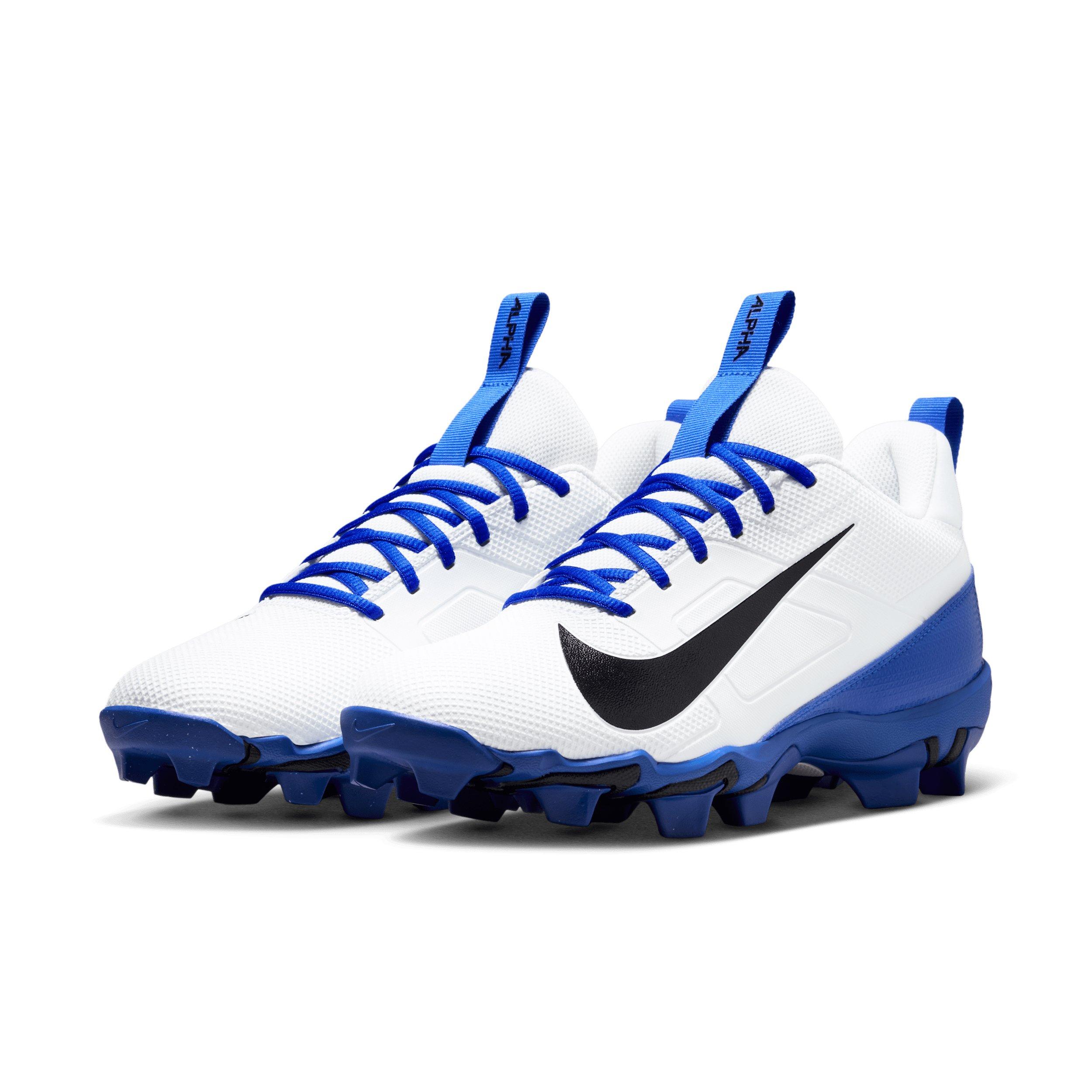 Nike Alpha Menace 4 Shark "White/Hyper Royal/Black" Men's Football Cleat - WHITE/ROYAL/BLACK Thumbnail View 3