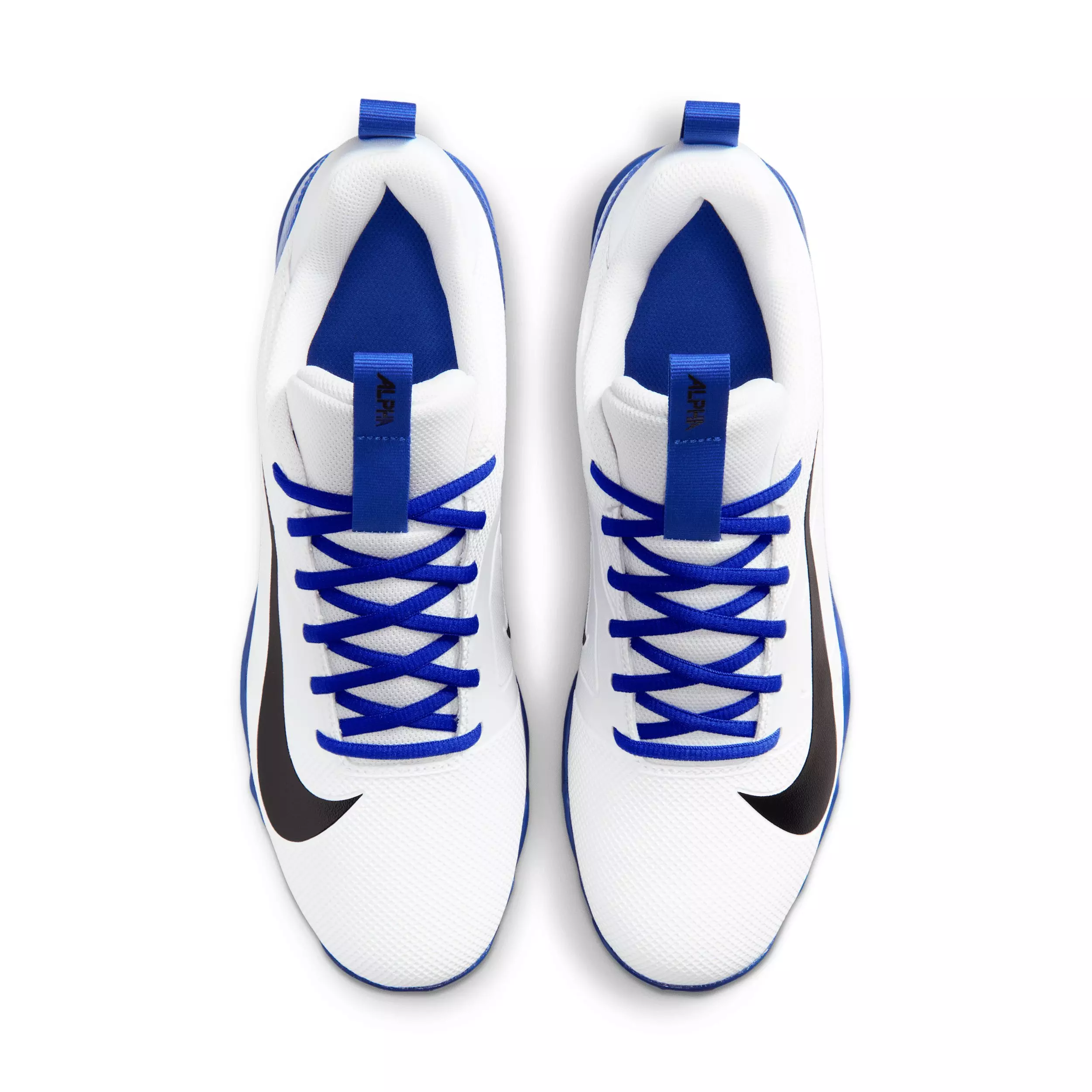 Nike Alpha Menace 4 Shark "White/Hyper Royal/Black" Men's Football Cleat - WHITE/ROYAL/BLACK