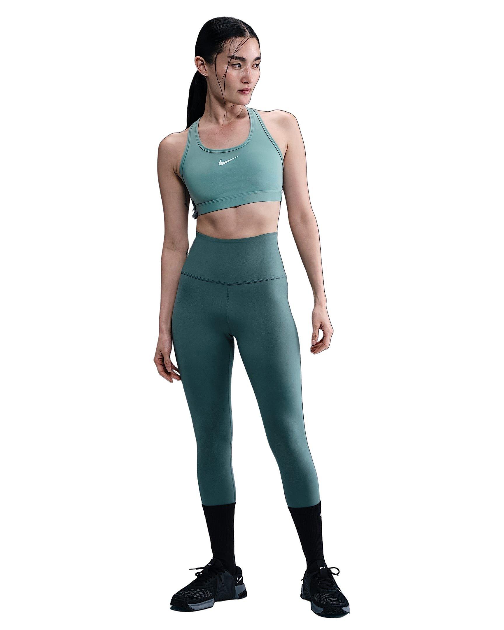 Nike Women's Swoosh Medium Support Padded Sports Bra -Green - GREEN Thumbnail View 4