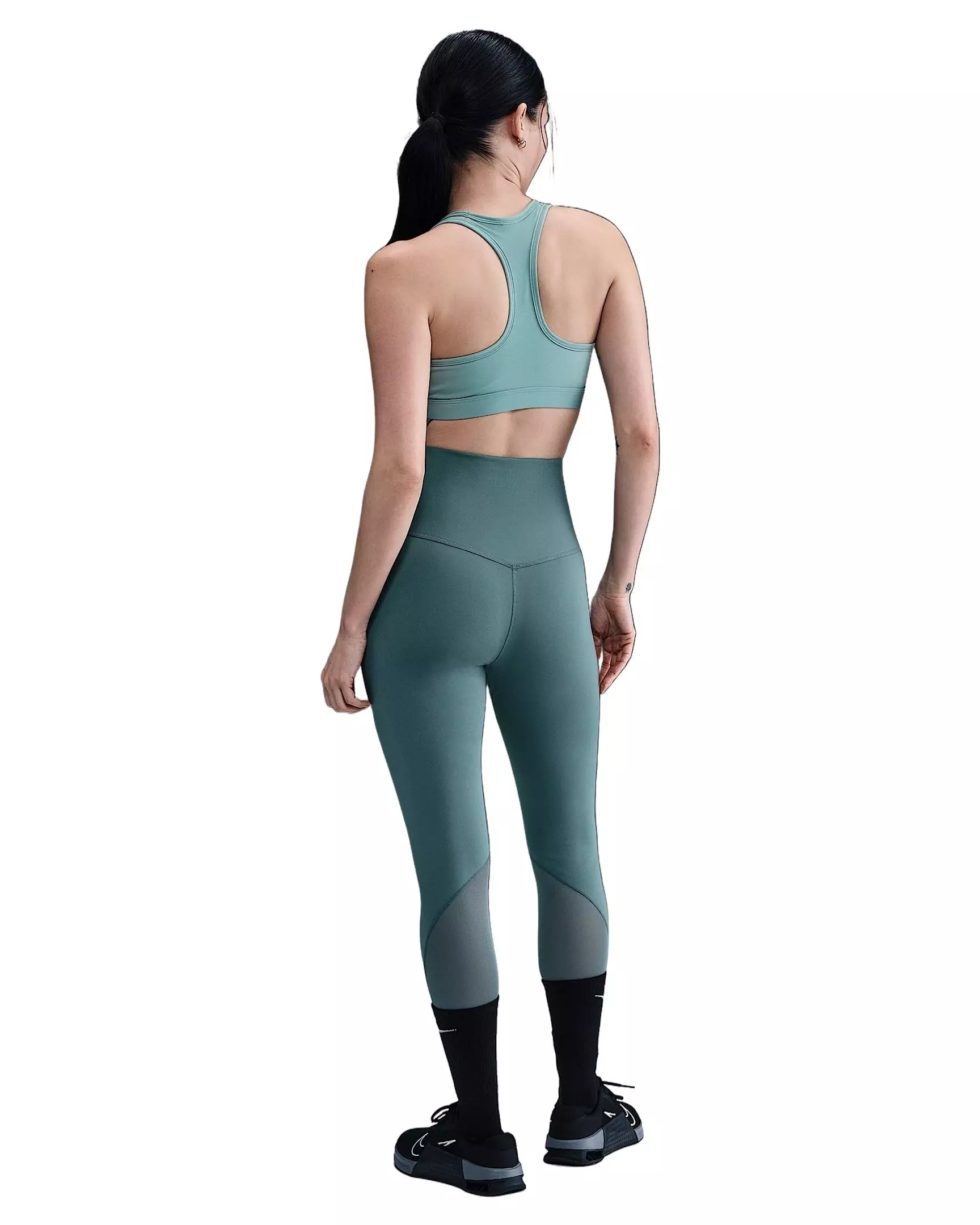 Nike Women's Swoosh Medium Support Padded Sports Bra -Green - GREEN