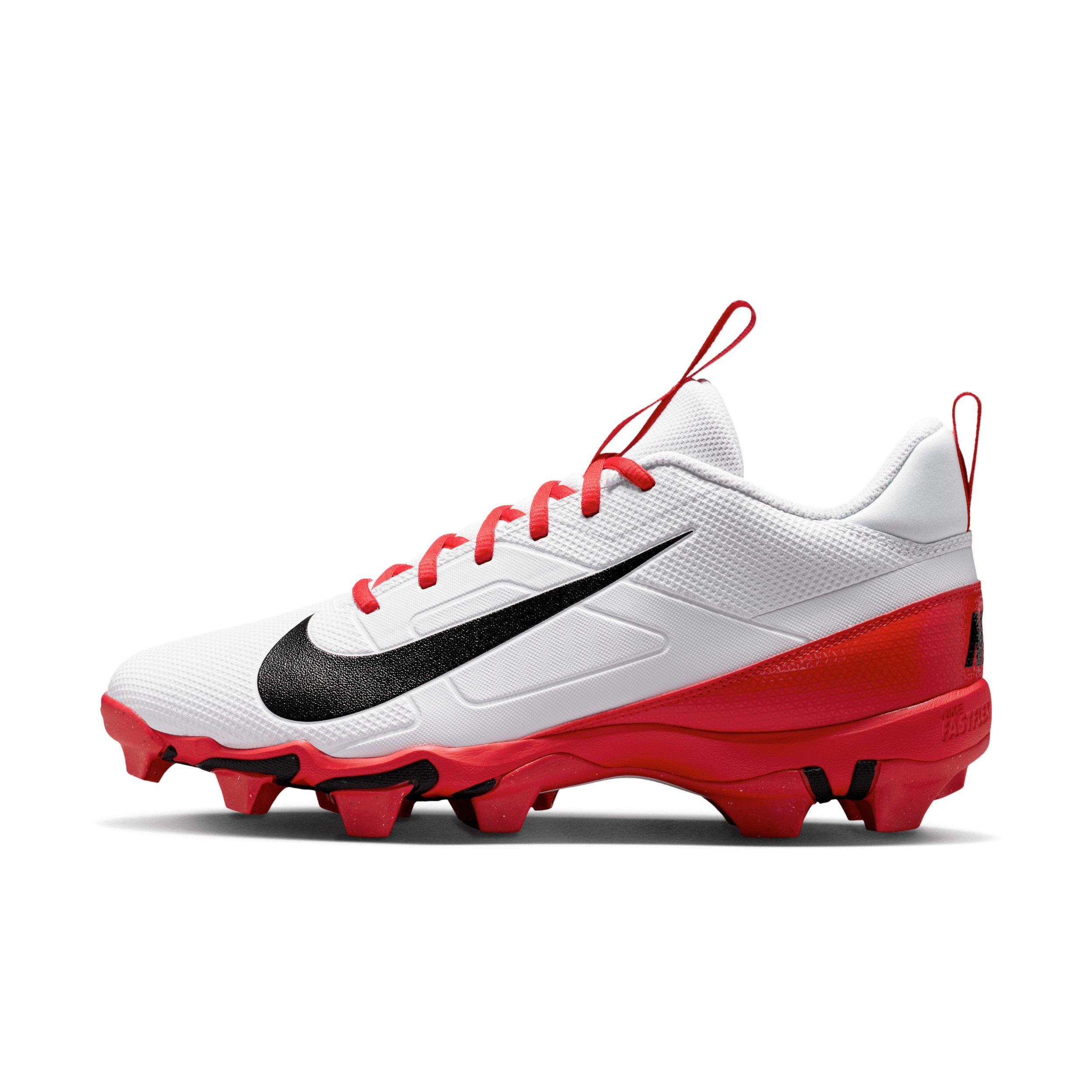 Nike Alpha Menace 4 Shark "White/University Red/Black" Men's Football Cleat - WHITE/RED/BLACK Thumbnail View 2