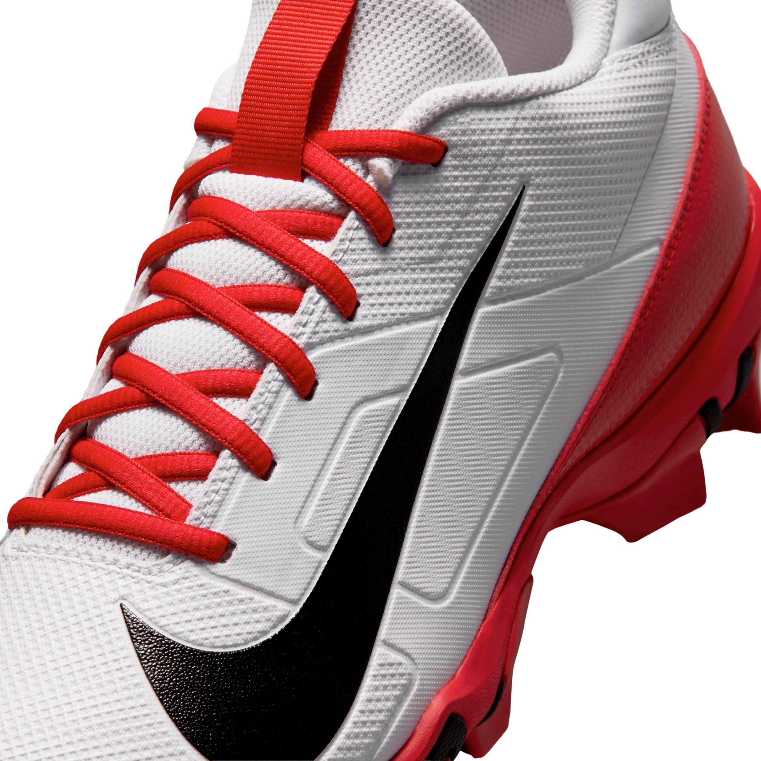Nike Alpha Menace 4 Shark "White/University Red/Black" Men's Football Cleat - WHITE/RED/BLACK Thumbnail View 8