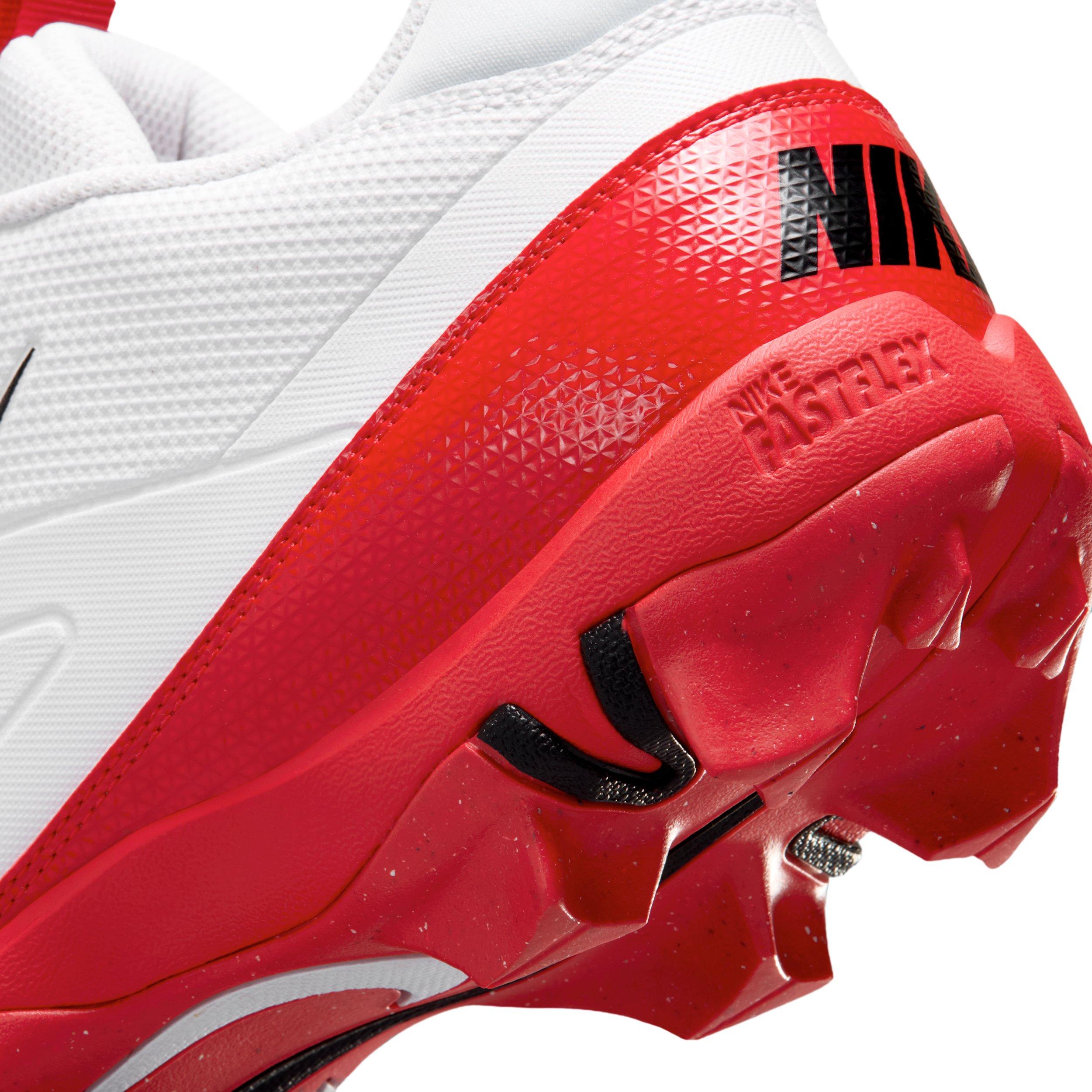 Nike Alpha Menace 4 Shark "White/University Red/Black" Men's Football Cleat - WHITE/RED/BLACK Thumbnail View 9