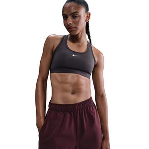 Nike Women's Swoosh Medium Support Padded Sports Bra -Grey